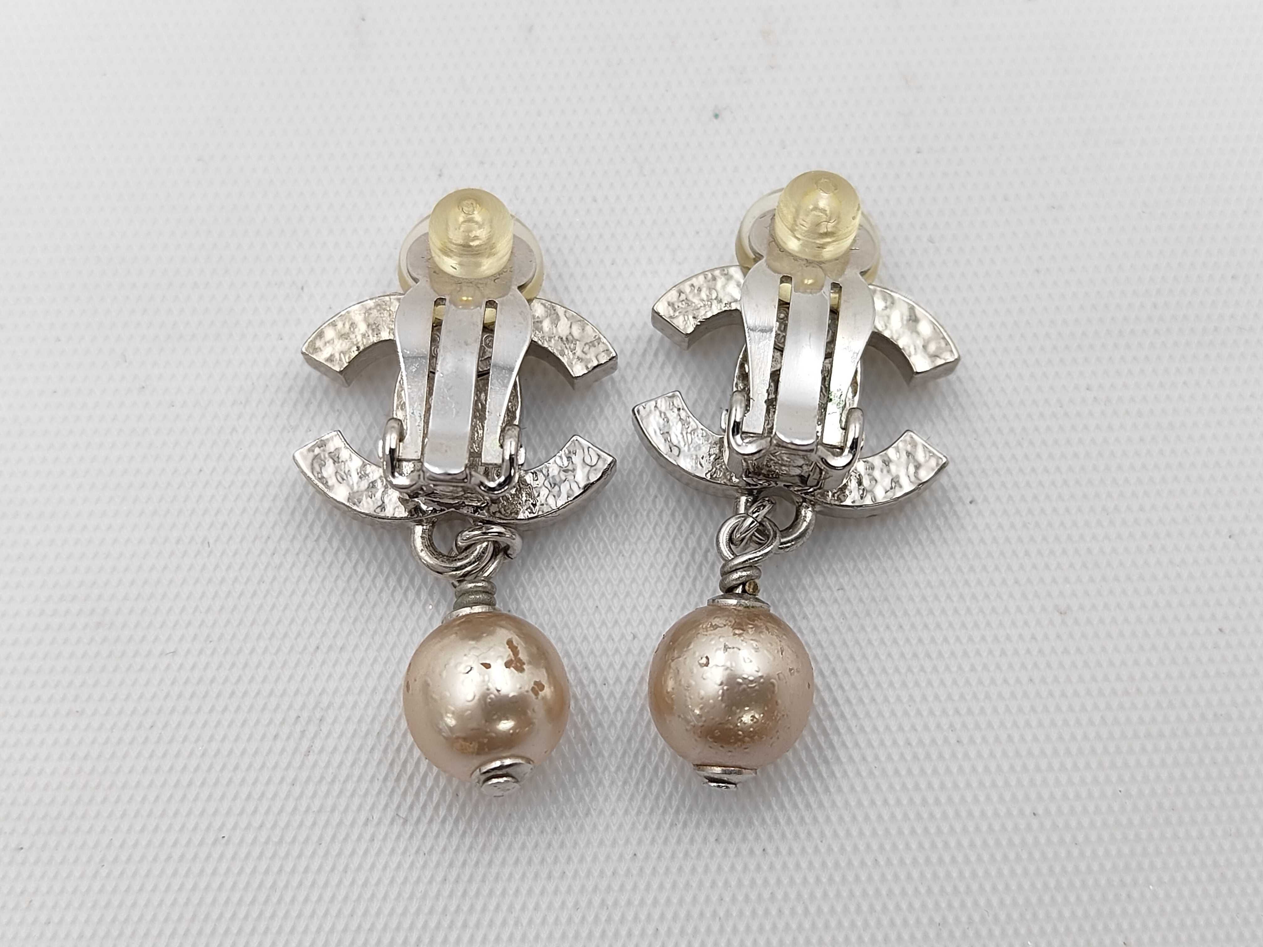 Coco Mark Silver Pearl Earrings — view 2