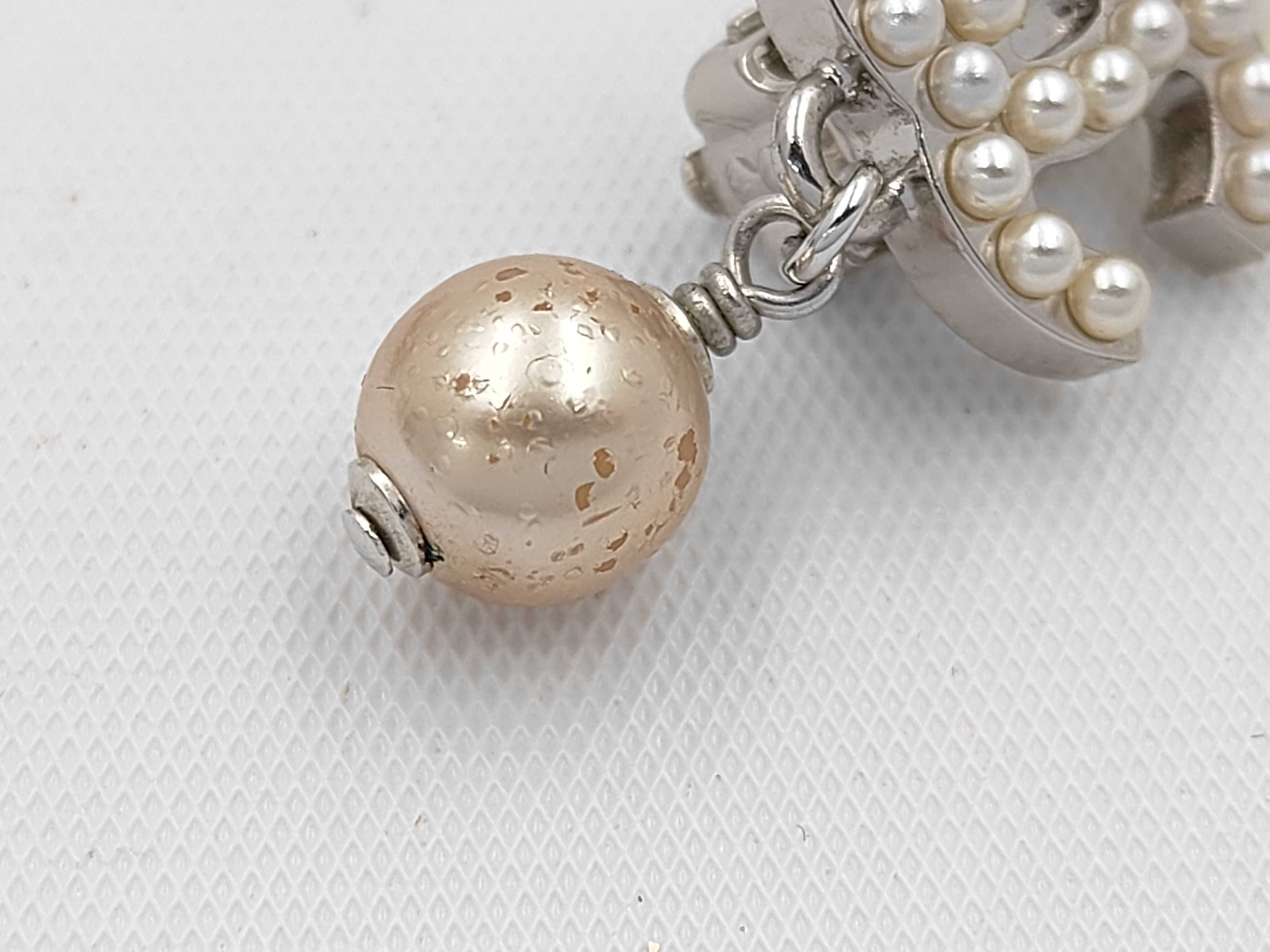 Coco Mark Silver Pearl Earrings — view 7