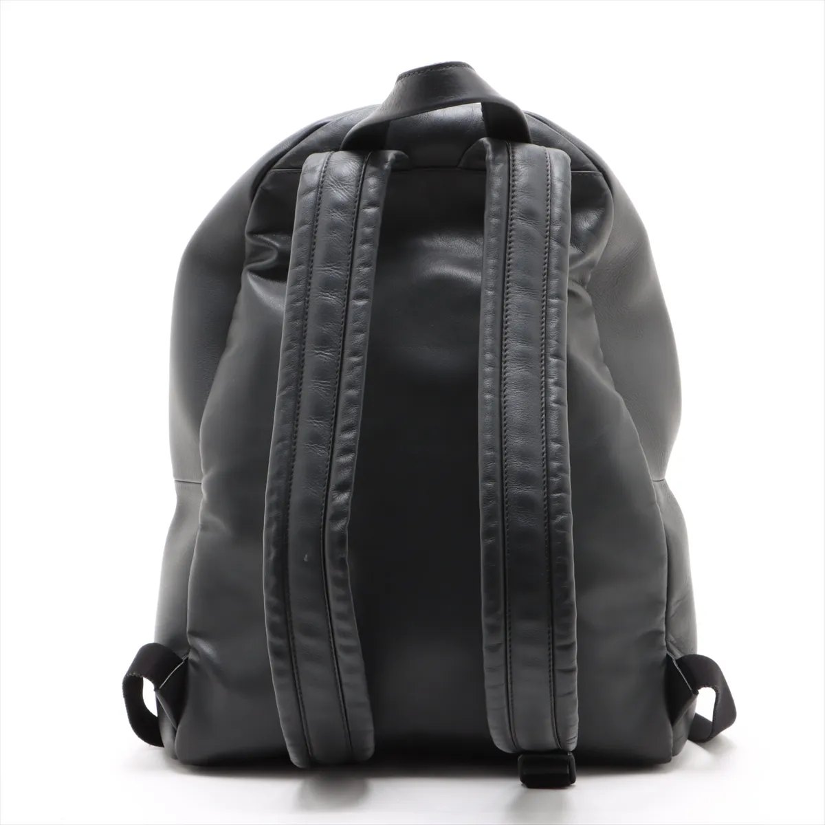 leather backpack/rucksack black — view 2