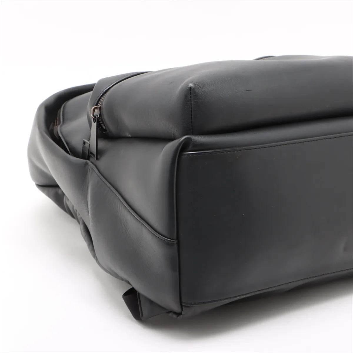 leather backpack/rucksack black — view 4