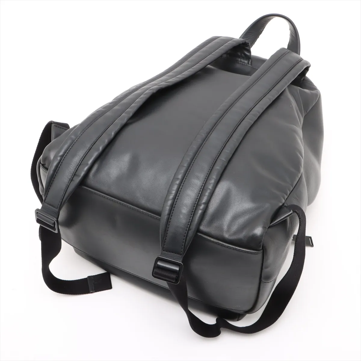 leather backpack/rucksack black — view 5