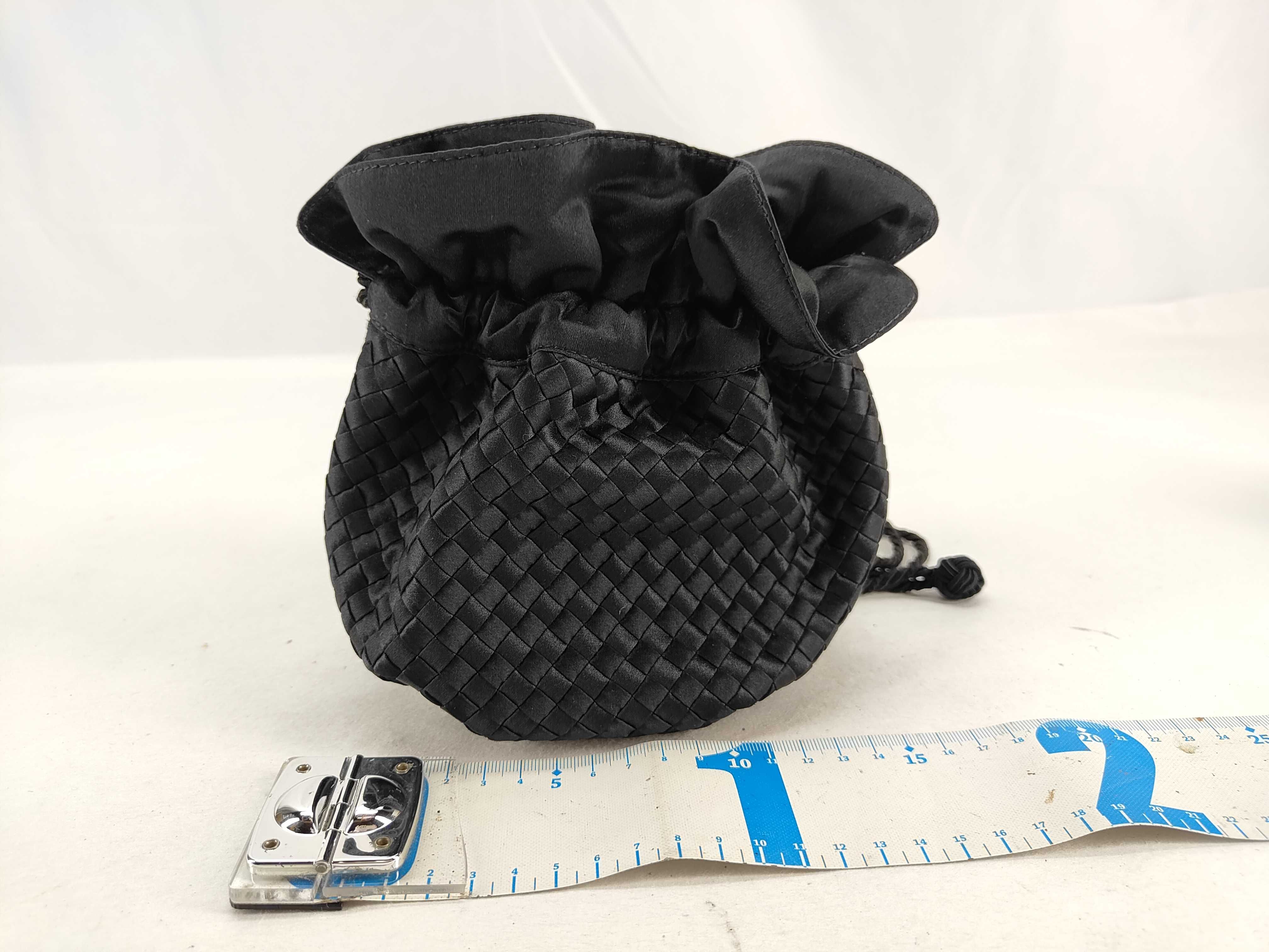 Intrecciato Satin Drawstring Vintage Pouch — view 2