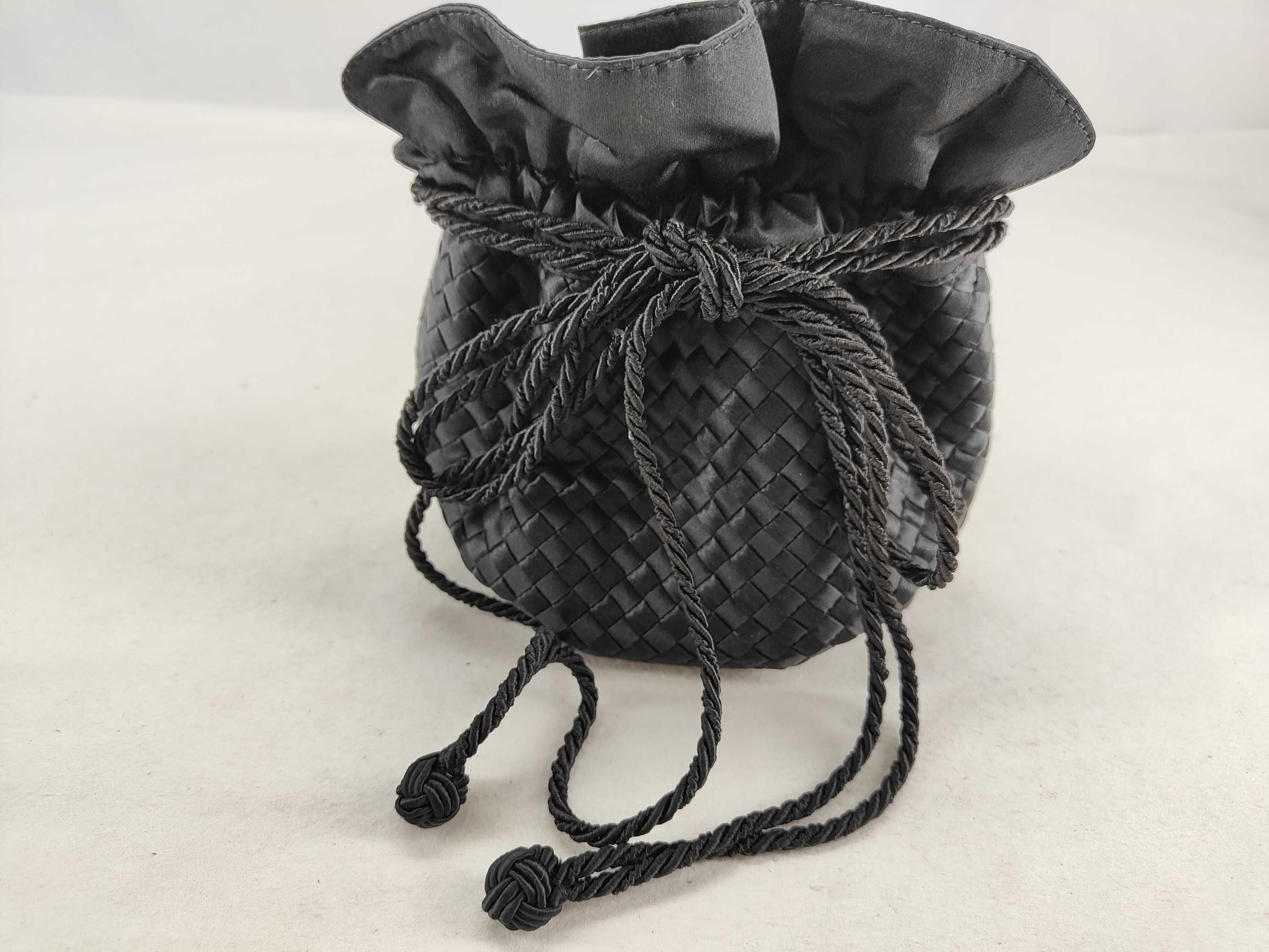 Intrecciato Satin Drawstring Vintage Pouch — view 3