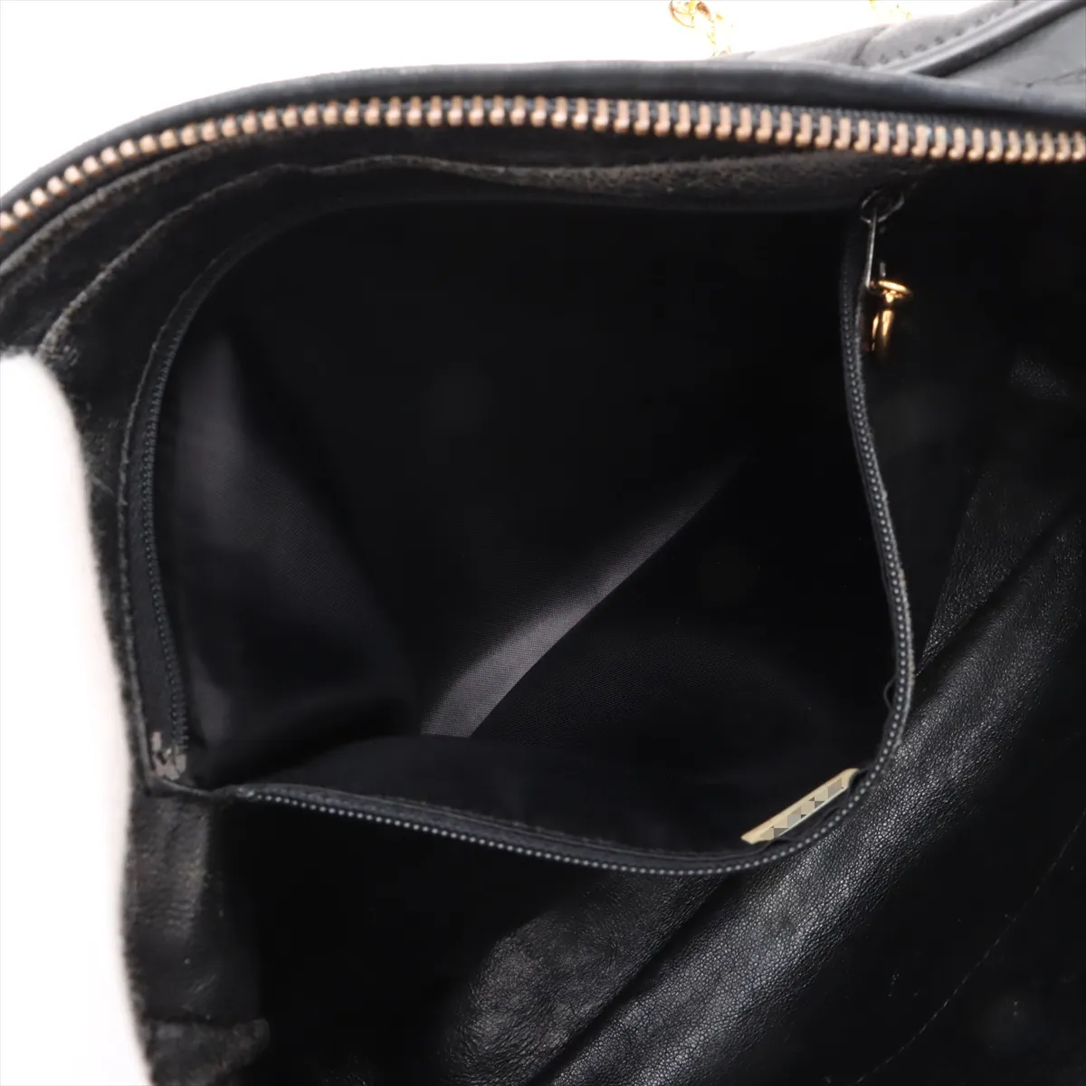 bias stitch lambskin chain shoulder bag fringe black gold hardware 2321211 2nd series — view 7