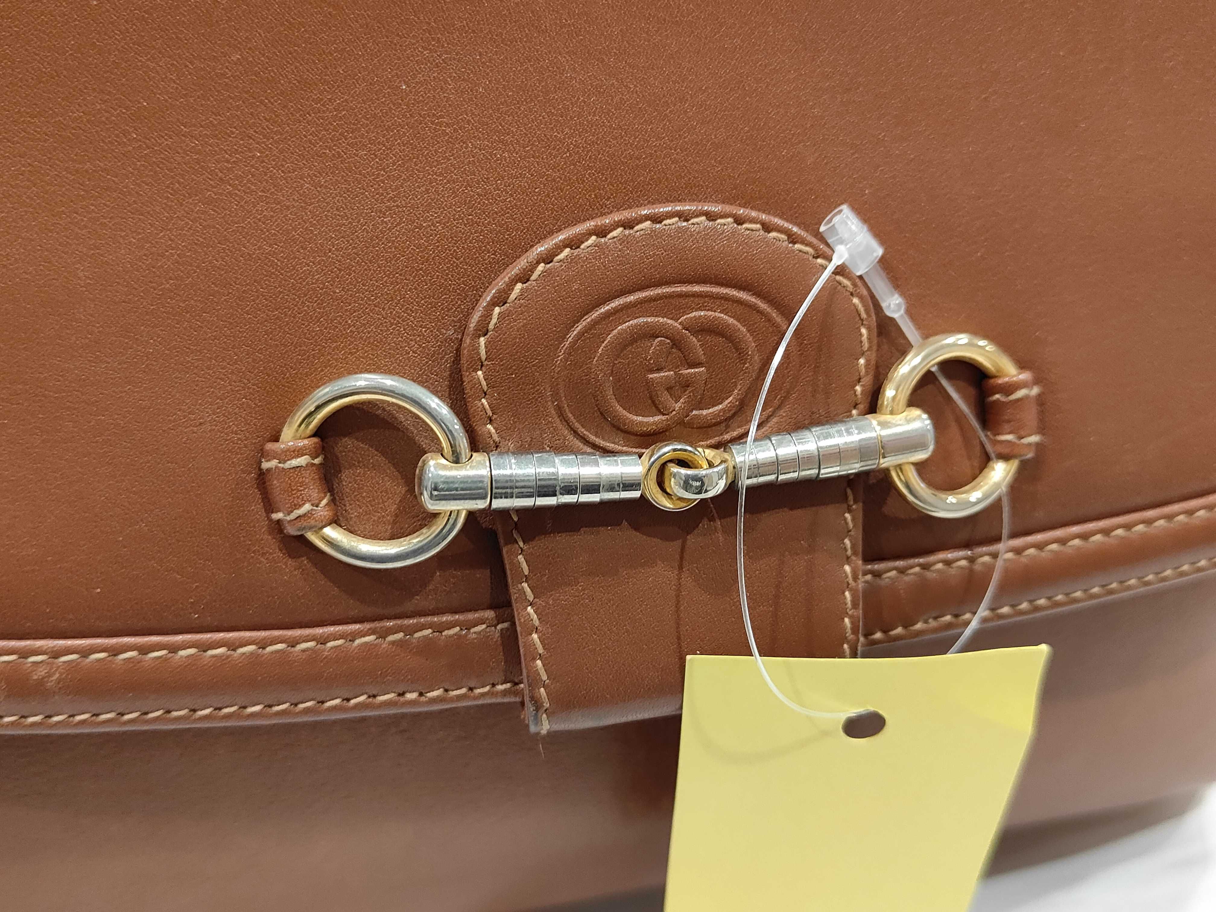 Old Gucci Leather Brown Shoulder Bag — view 8