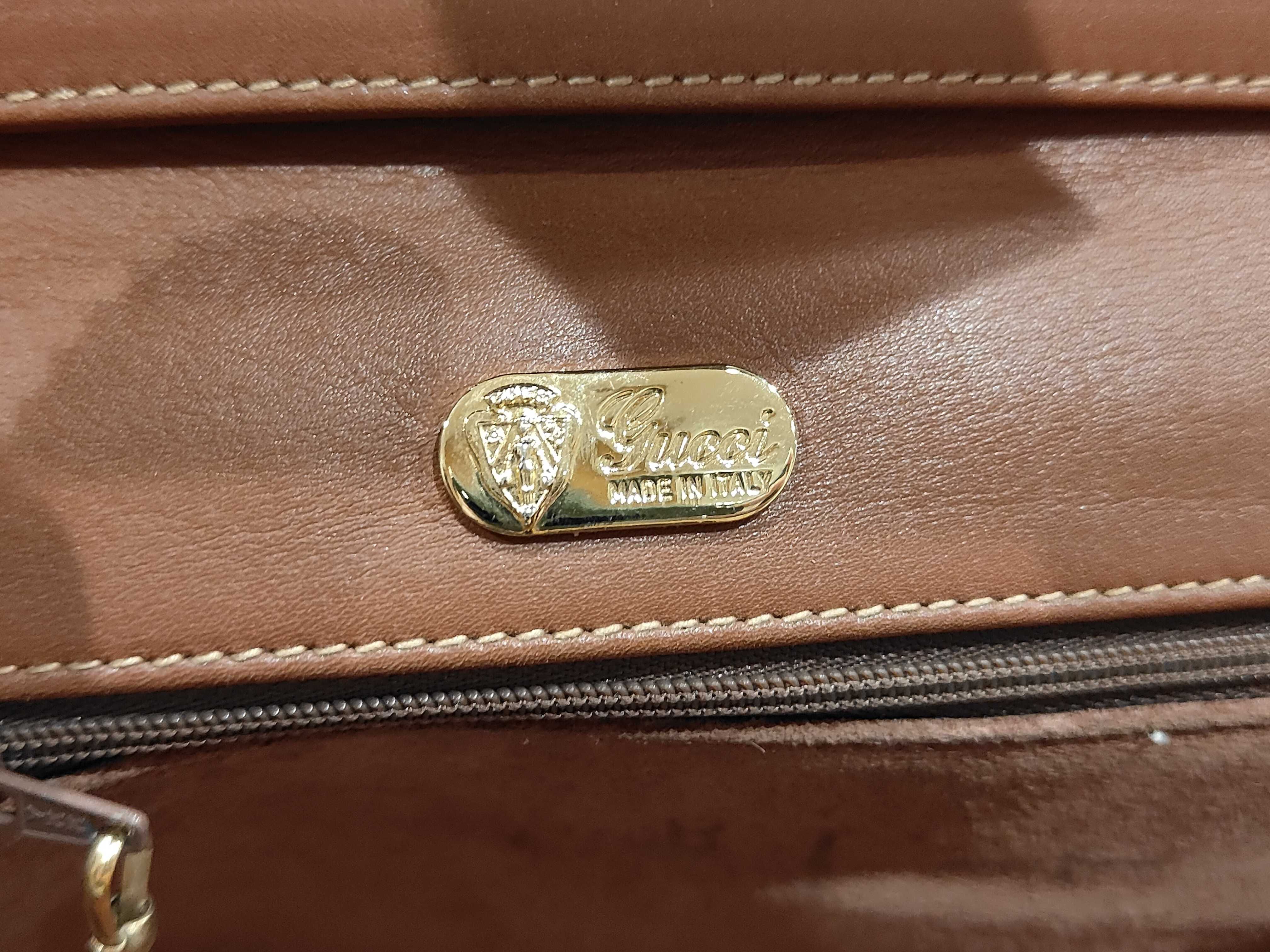 Old Gucci Leather Brown Shoulder Bag — view 10