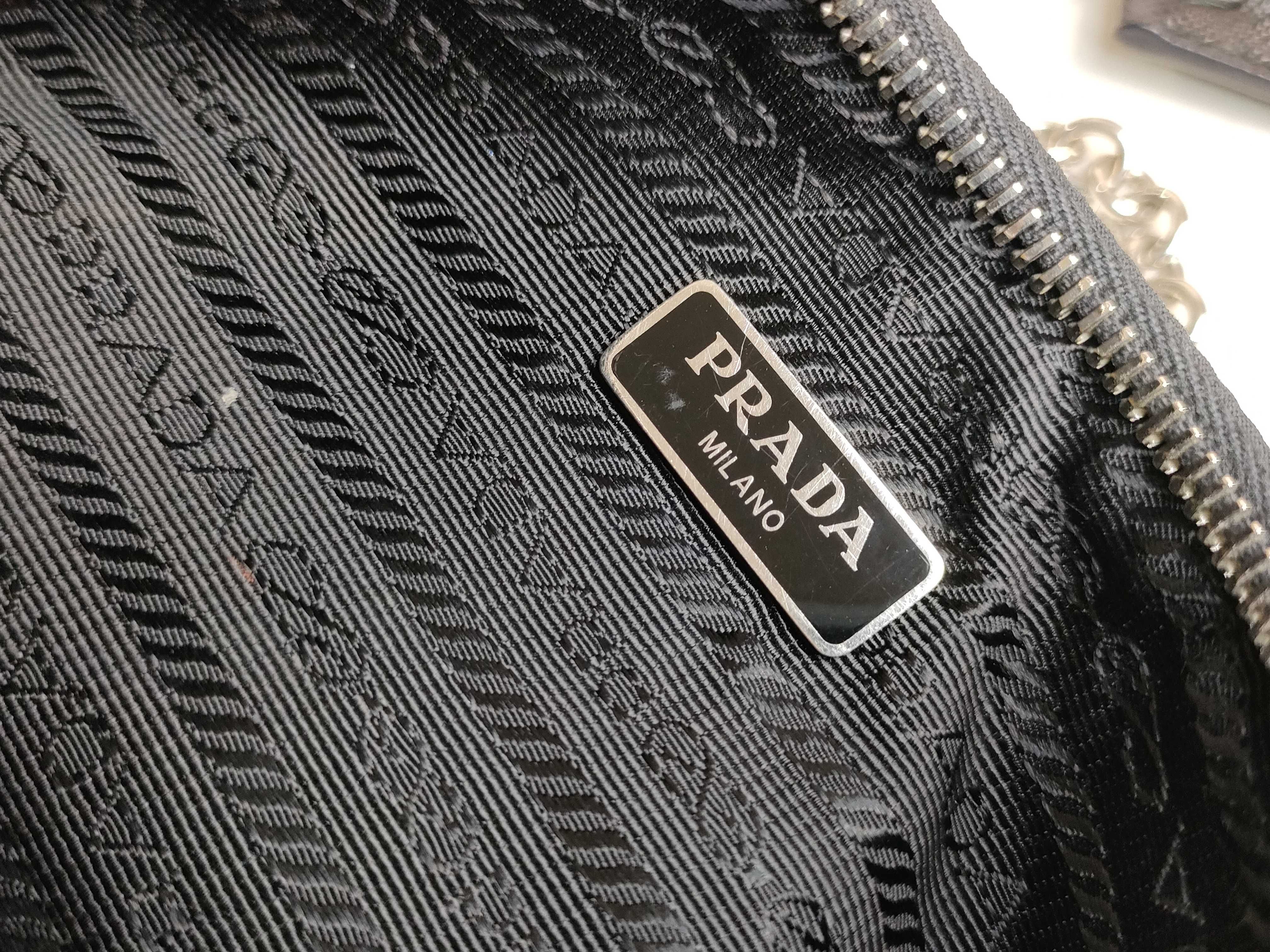 Nylon Prada Nylon x Leather Saffiano Shoulder Bag Handbag — view 12