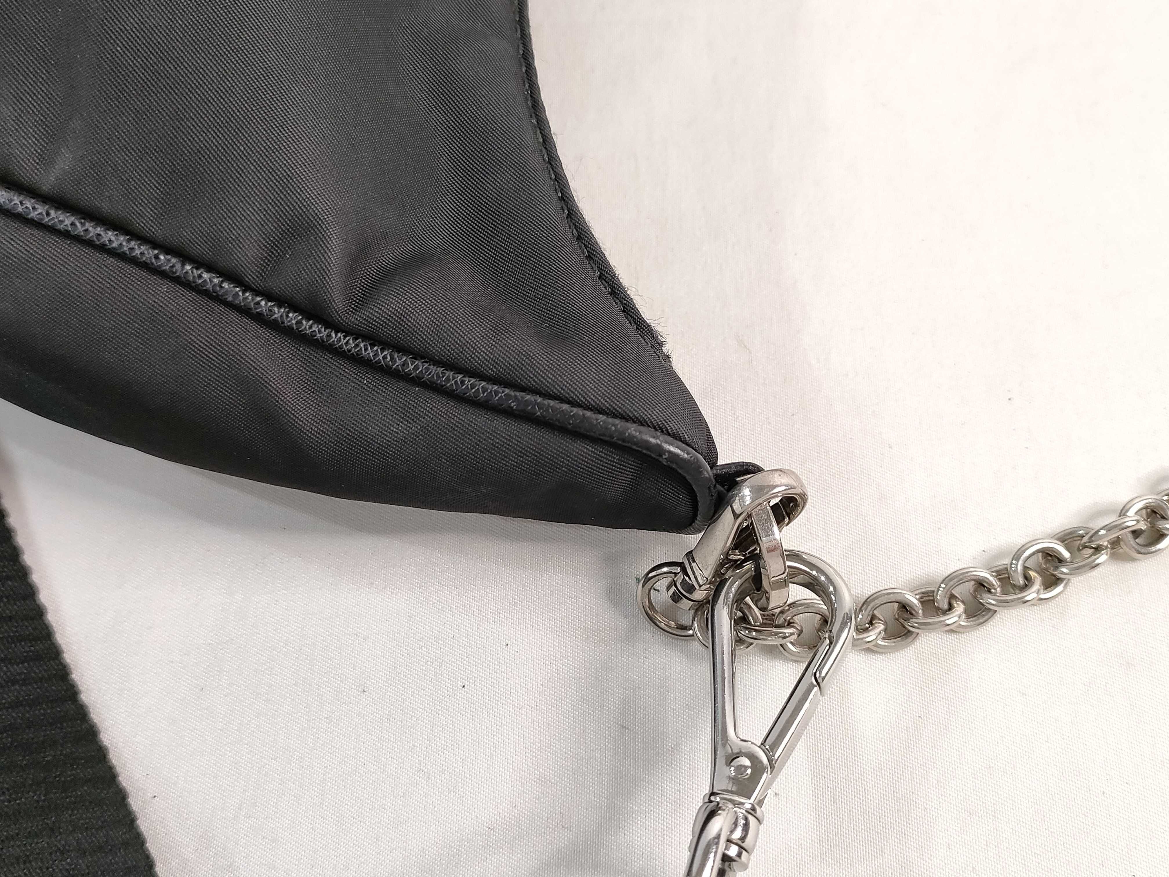 Nylon Prada Nylon x Leather Saffiano Shoulder Bag Handbag — view 5