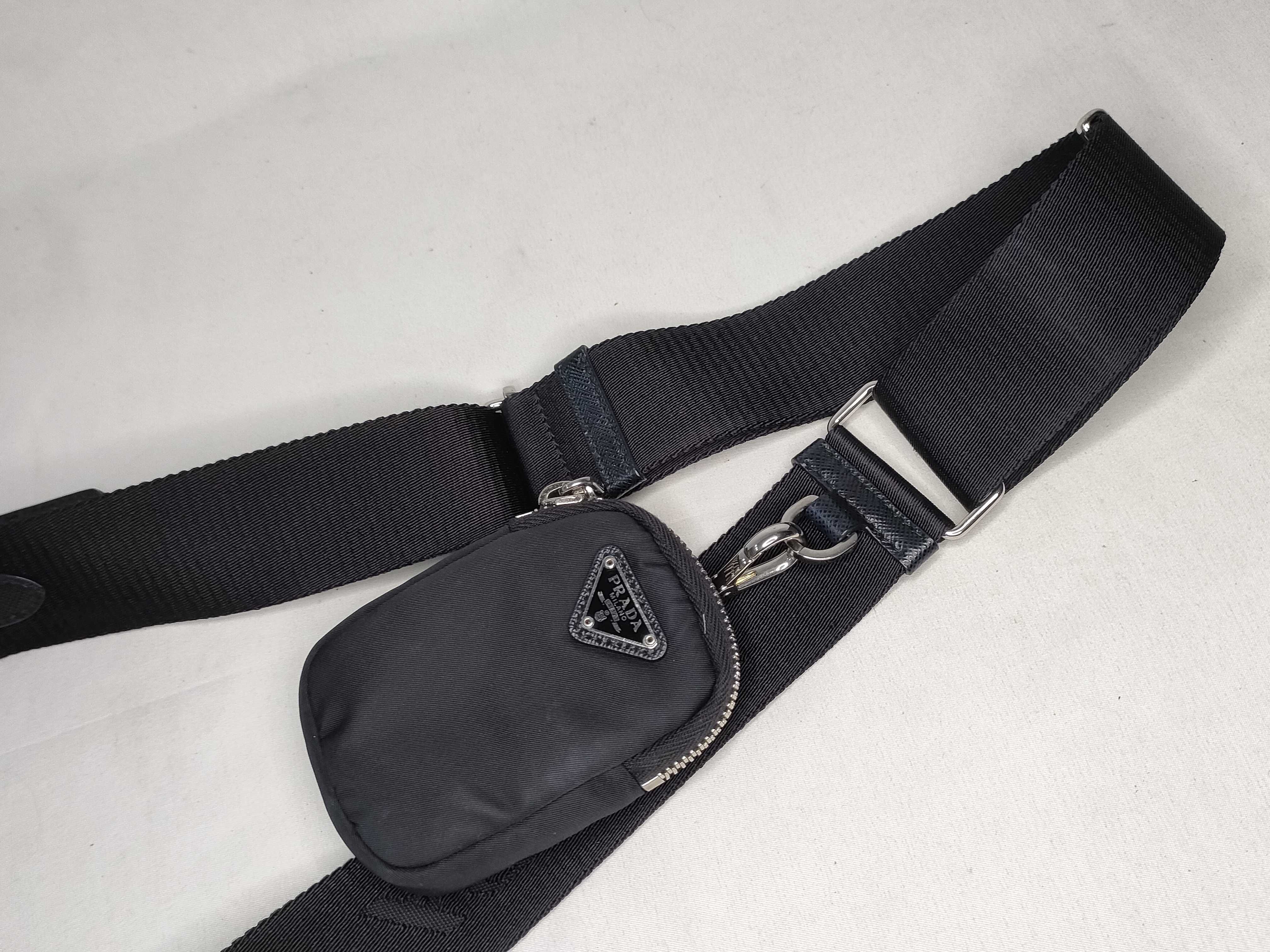 Nylon Prada Nylon x Leather Saffiano Shoulder Bag Handbag — view 6
