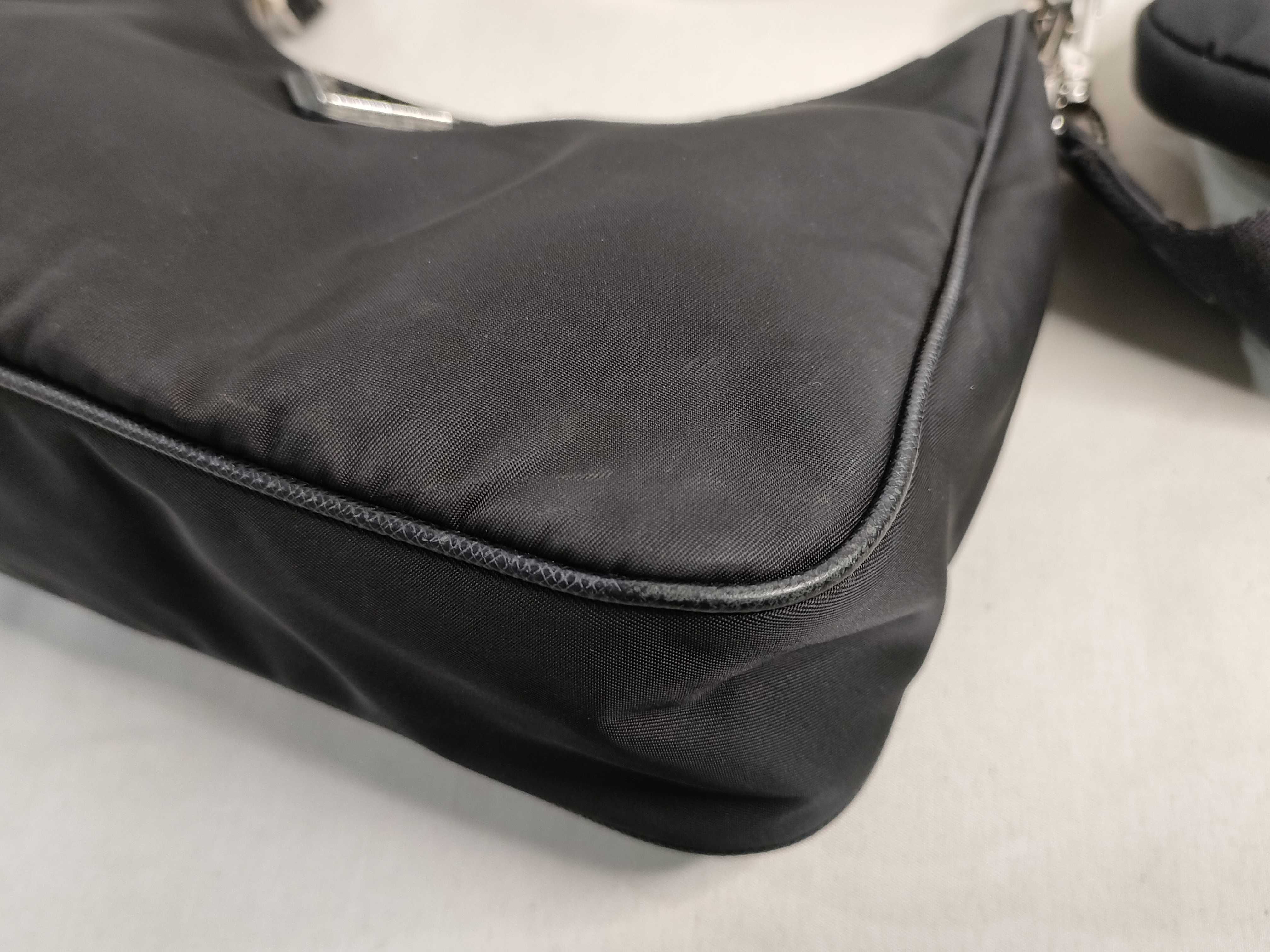 Nylon Prada Nylon x Leather Saffiano Shoulder Bag Handbag — view 7