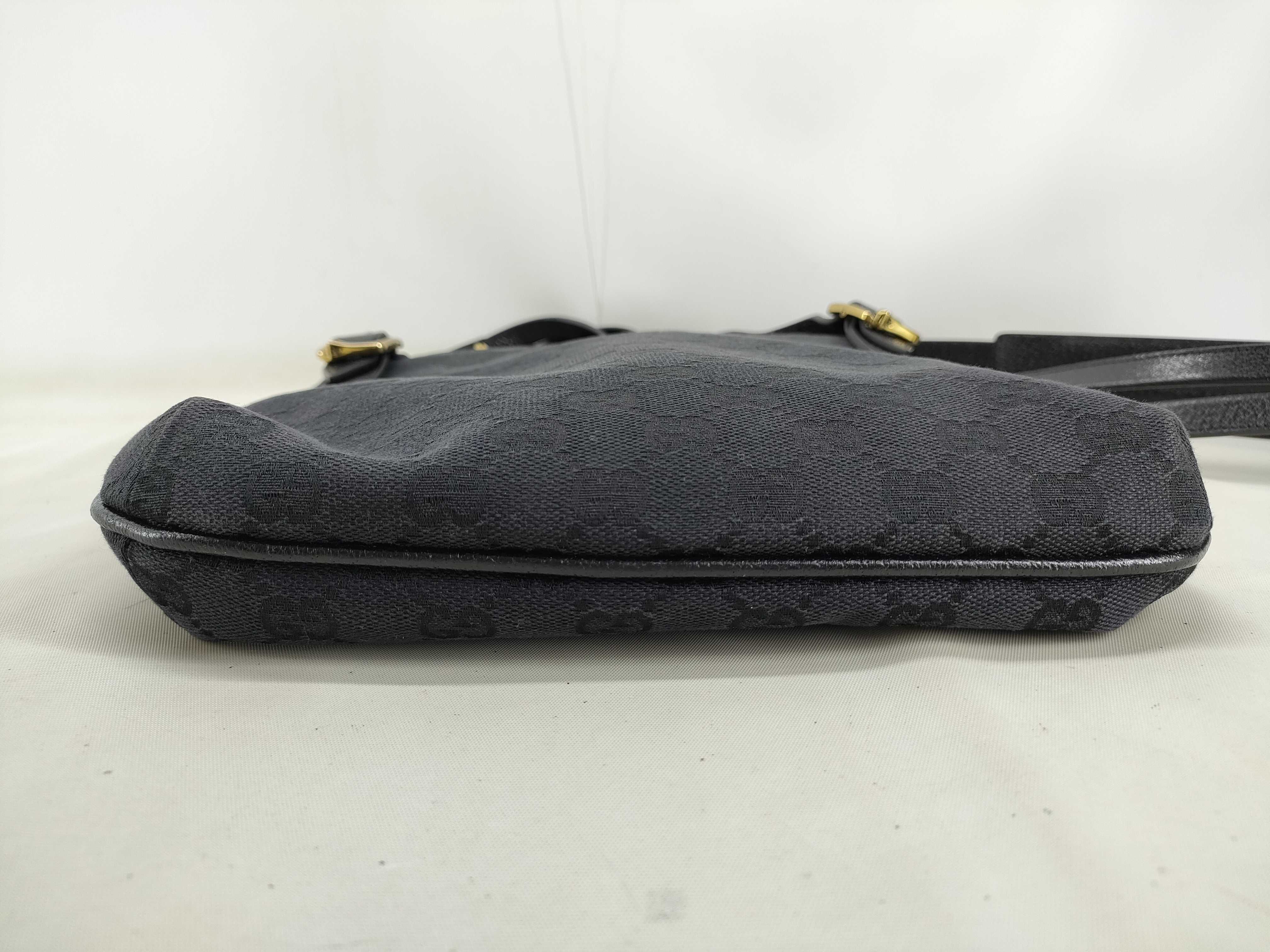 GG Canvas Shoulder Bag (Black & Gold) — view 3