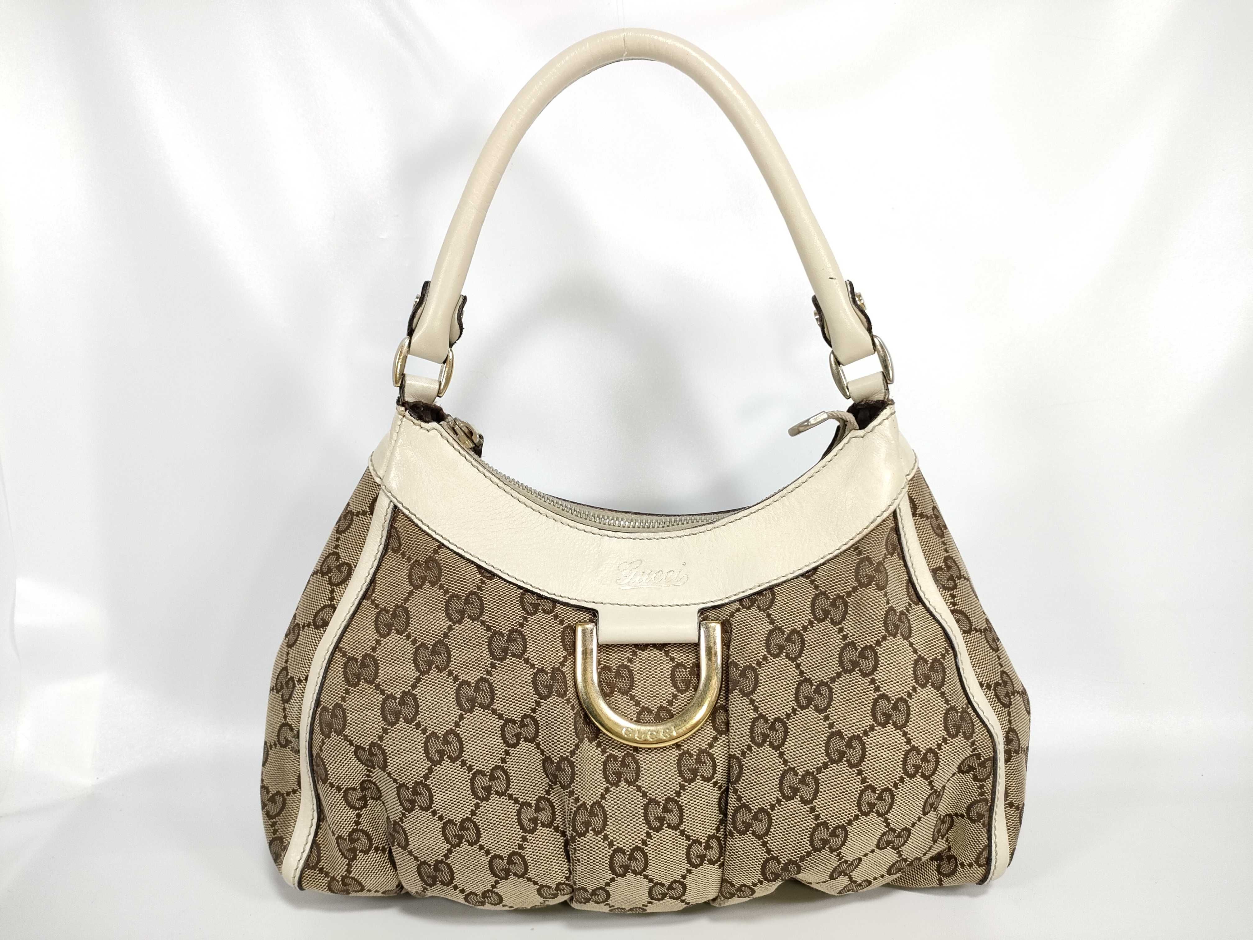 GG Canvas GG Jacquard D-Ring Abbey Hobo Shoulder Bag 190525 Shoulder Bag