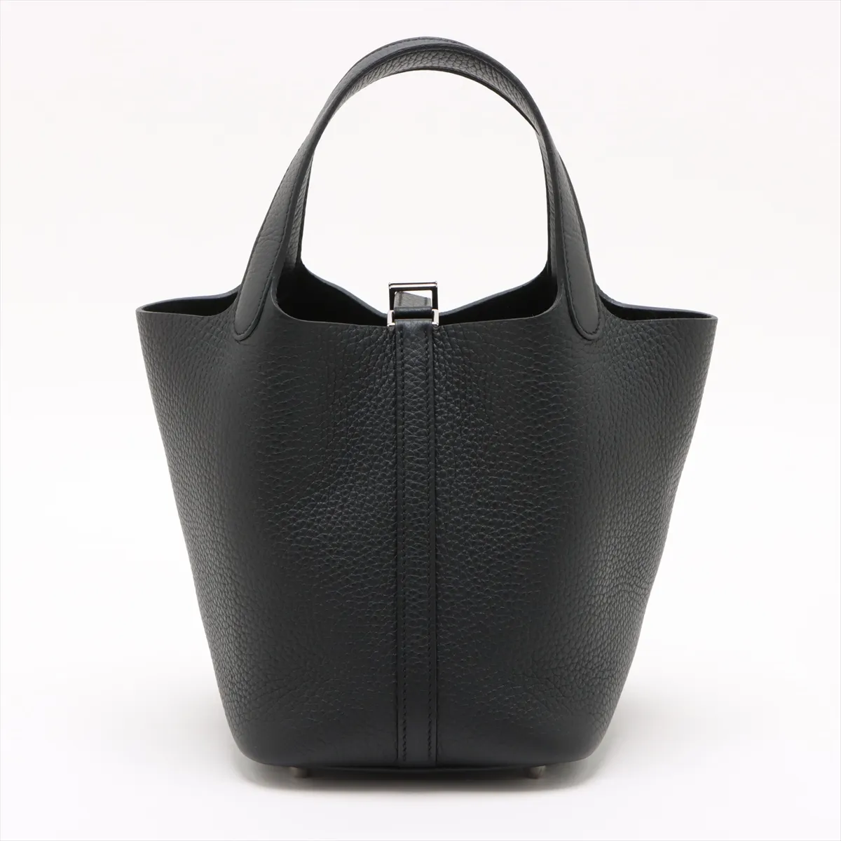 [Individually wrapped] Hermes Picotan Lock 18 PM Taurillon Clemence Black Silver Hardware K:2025 — view 2