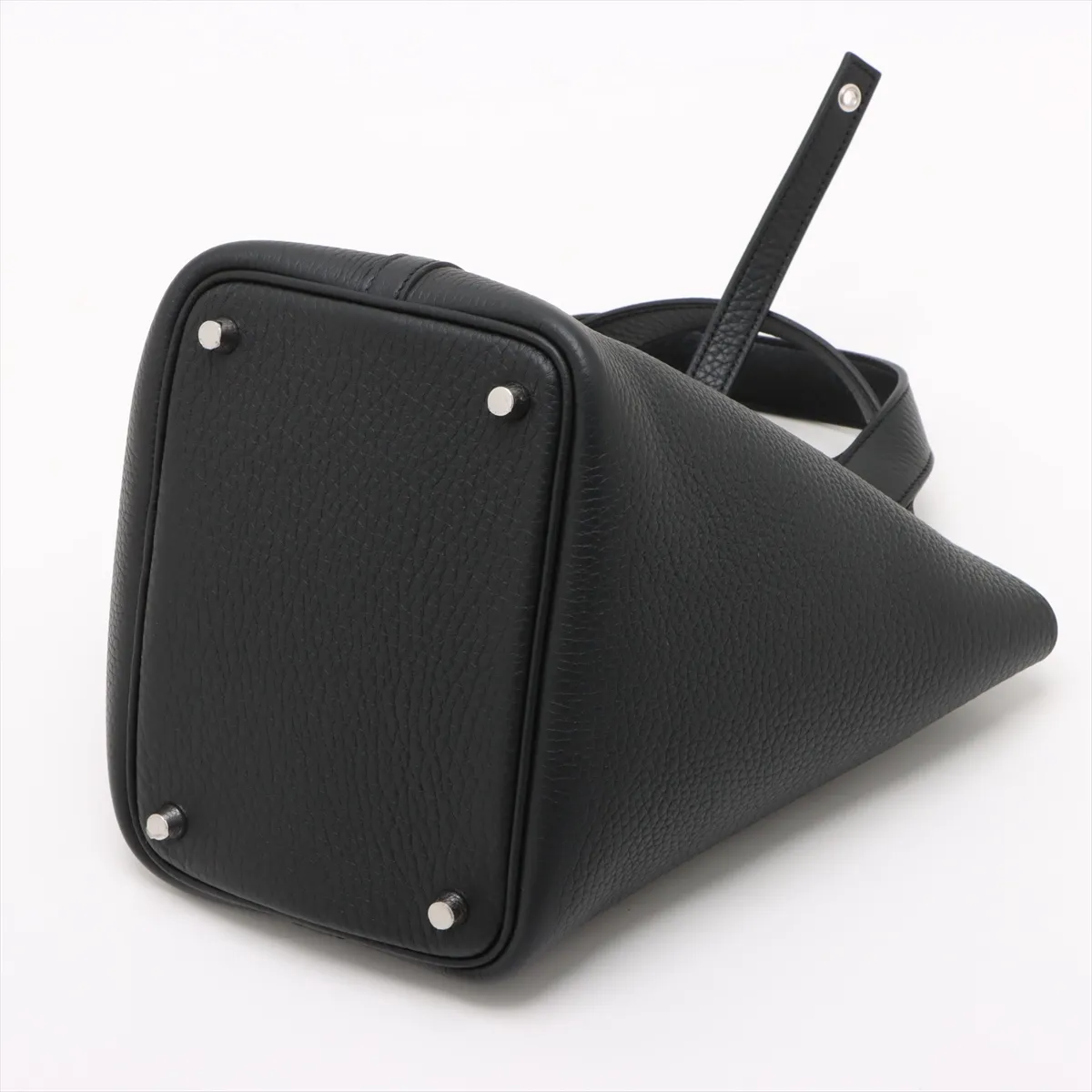 [Individually wrapped] Hermes Picotan Lock 18 PM Taurillon Clemence Black Silver Hardware K:2025 — view 3