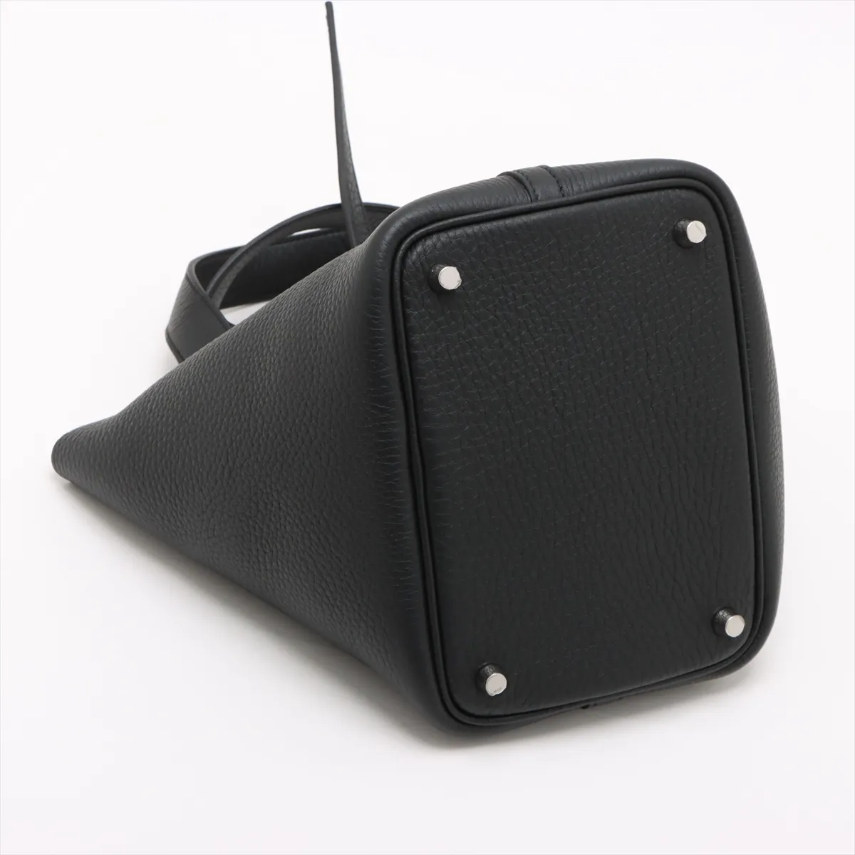 [Individually wrapped] Hermes Picotan Lock 18 PM Taurillon Clemence Black Silver Hardware K:2025 — view 4