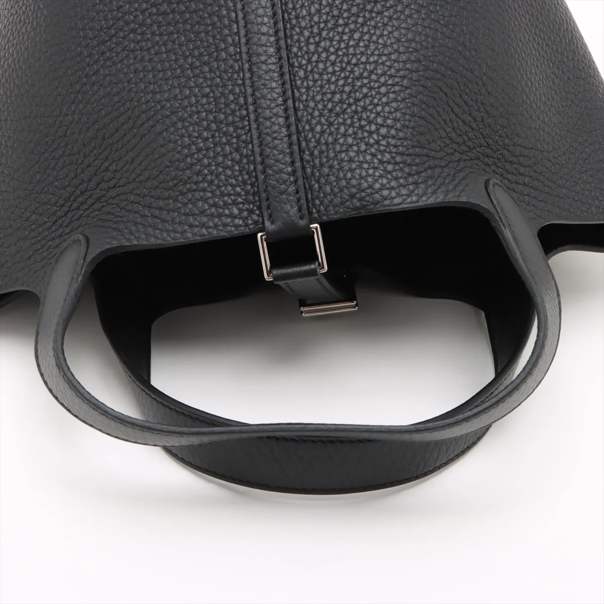 [Individually wrapped] Hermes Picotan Lock 18 PM Taurillon Clemence Black Silver Hardware K:2025 — view 5
