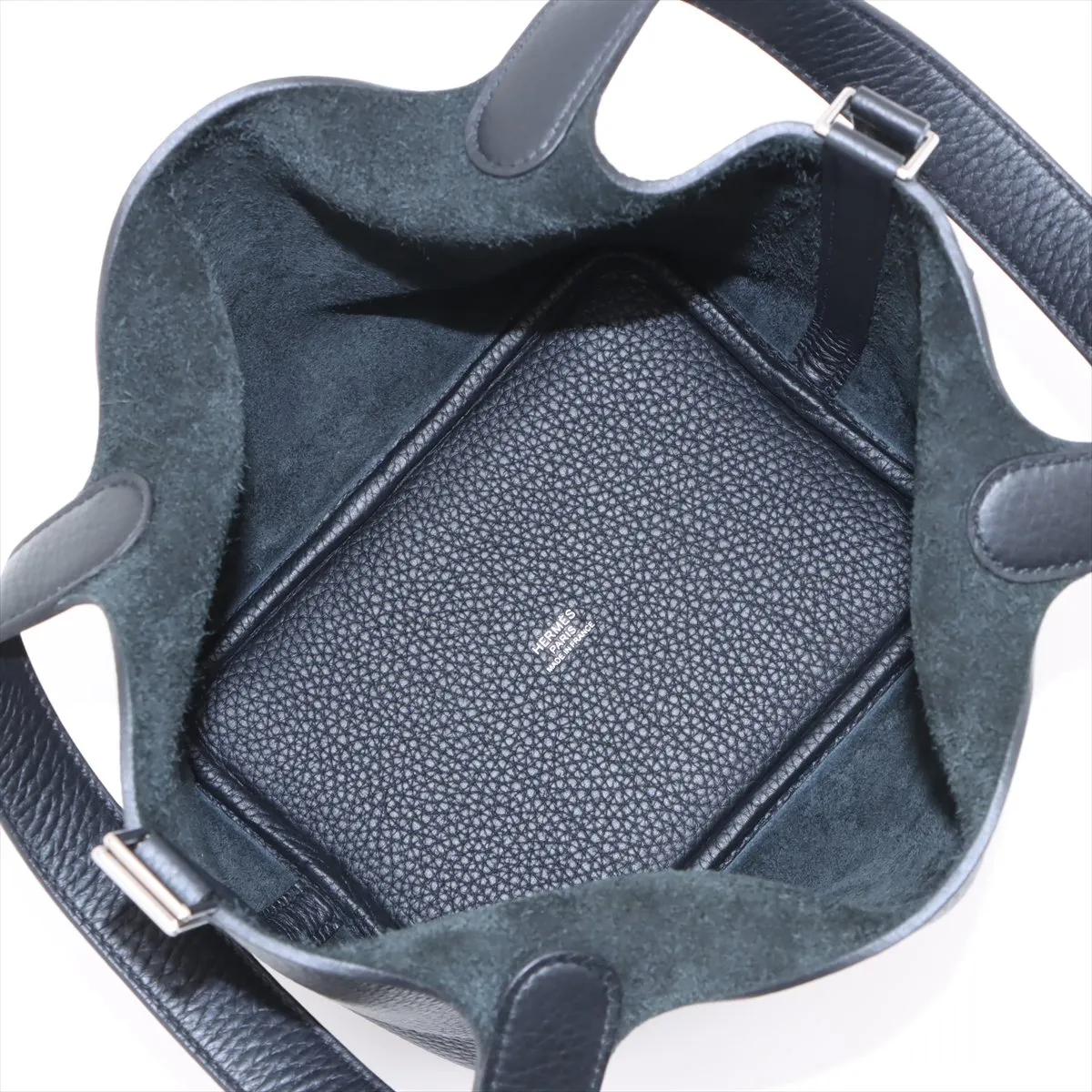 [Individually wrapped] Hermes Picotan Lock 18 PM Taurillon Clemence Black Silver Hardware K:2025 — view 7