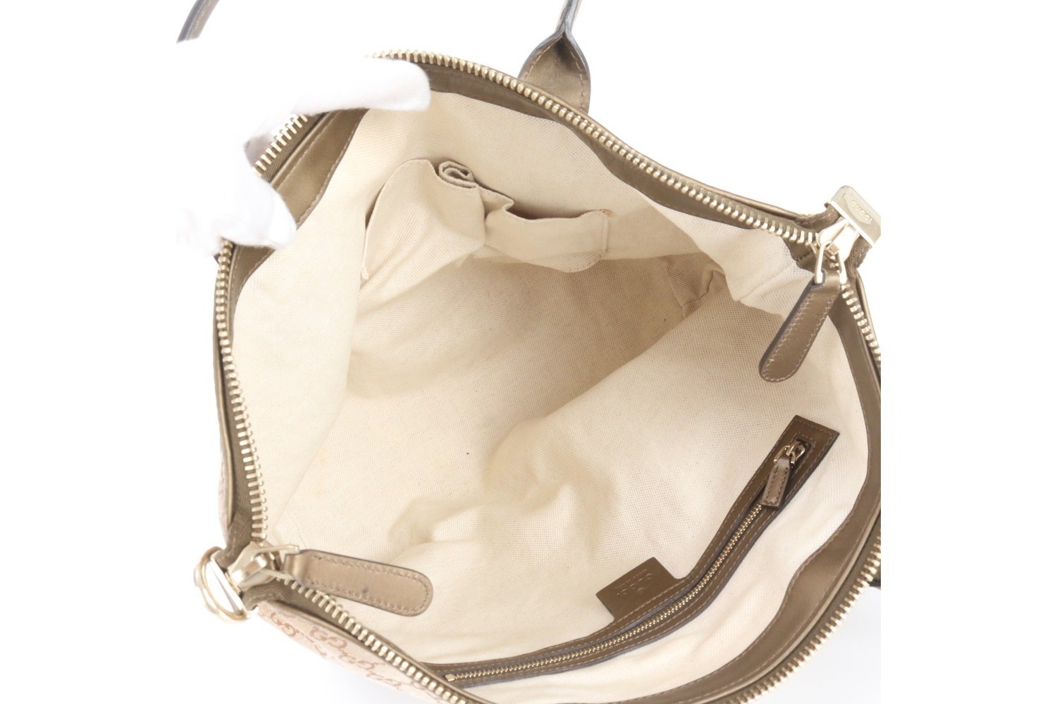 GG Canvas Heartbeat 269957 Leather Tote Bag — view 7