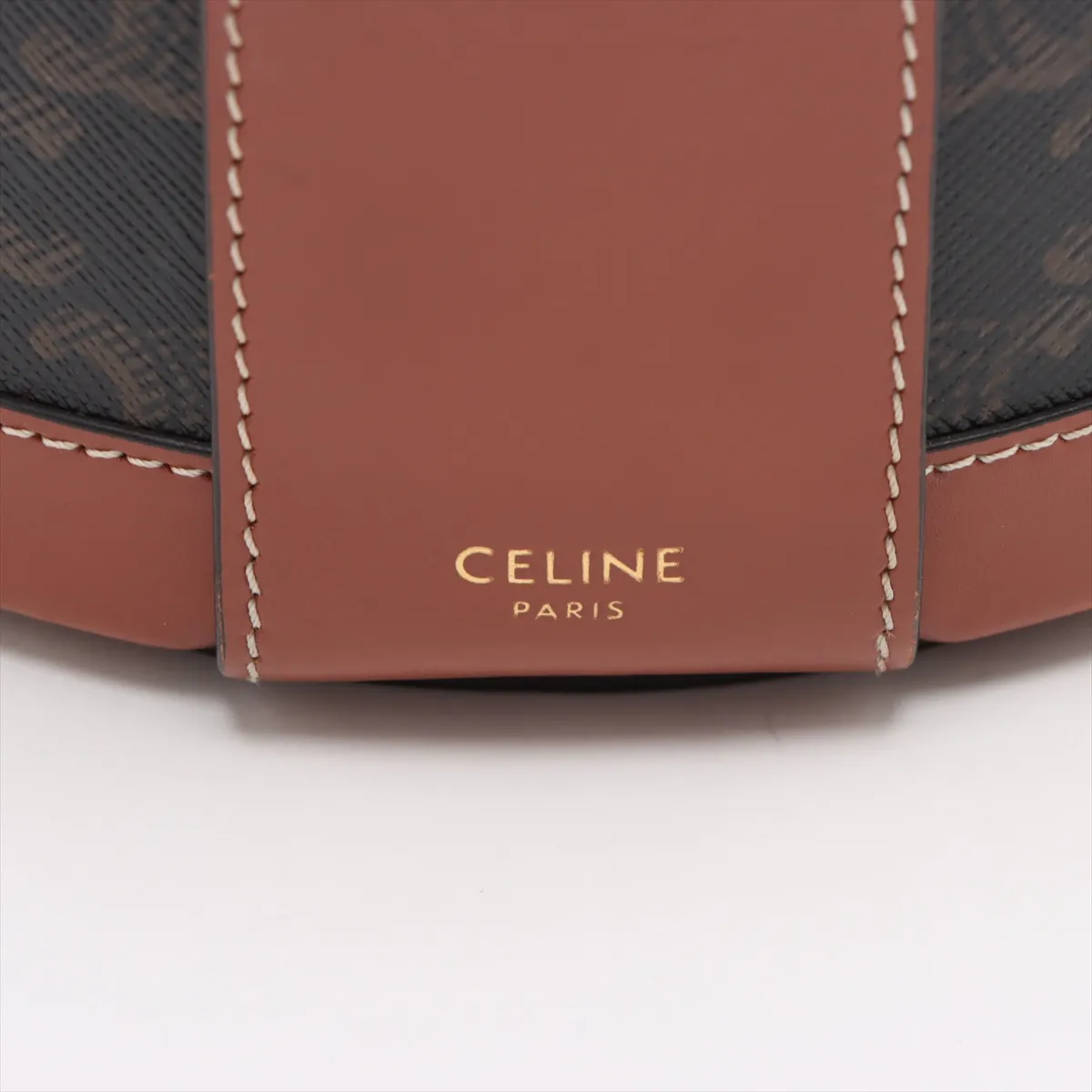 Triomphe PVC x Leather Vanity Bag Brown — view 7