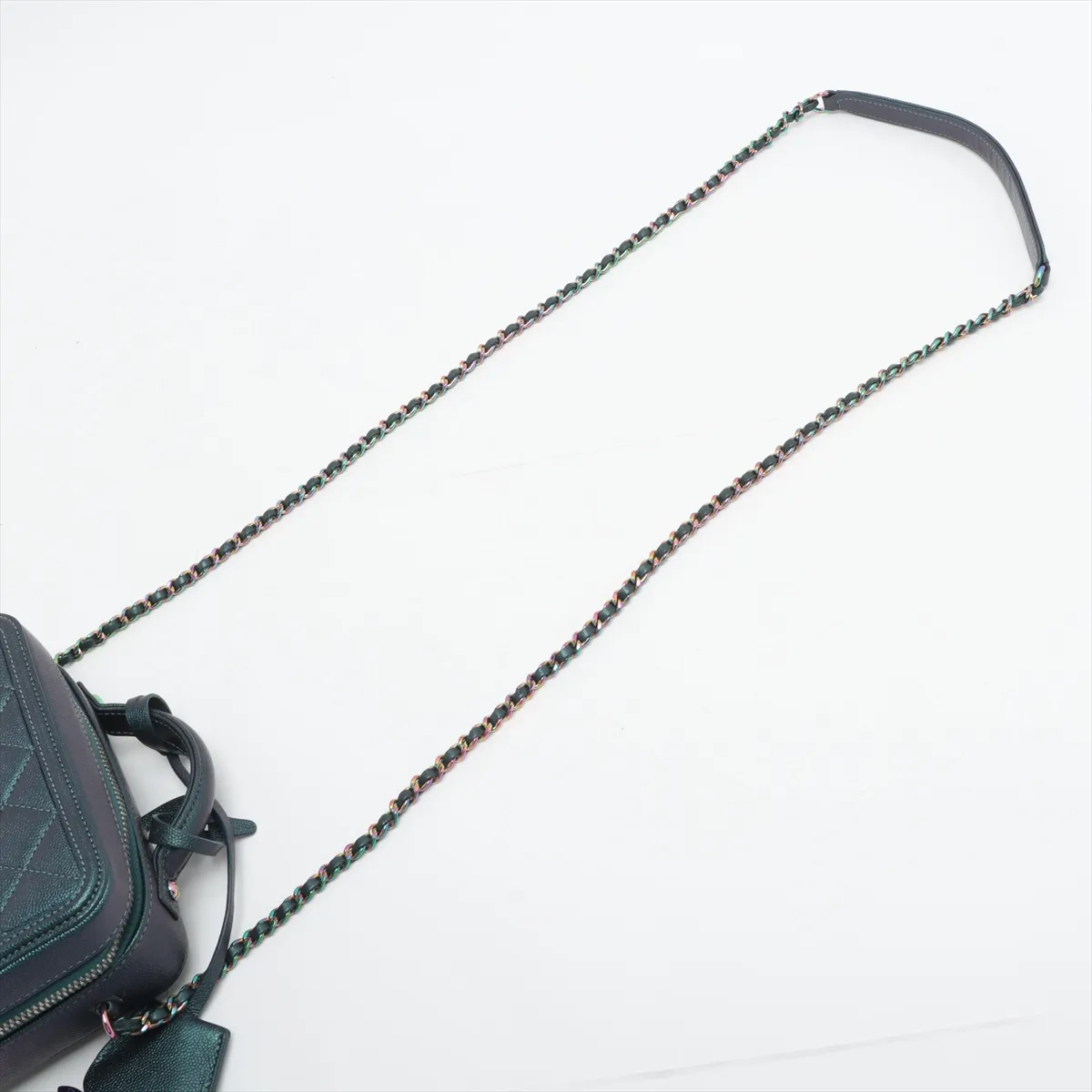 CC Filigree Caviar Skin 2WAY Handbag Green Rainbow Hardware 26412592 26th Series — view 7