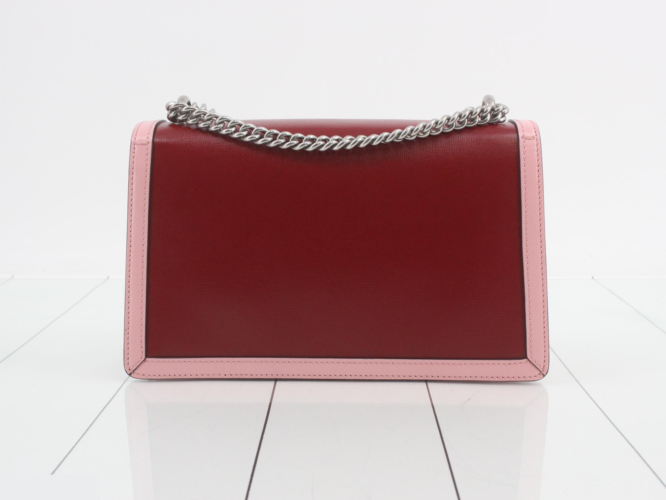 Chain shoulder bag, Dionysus, bicolor, red and pink — view 2
