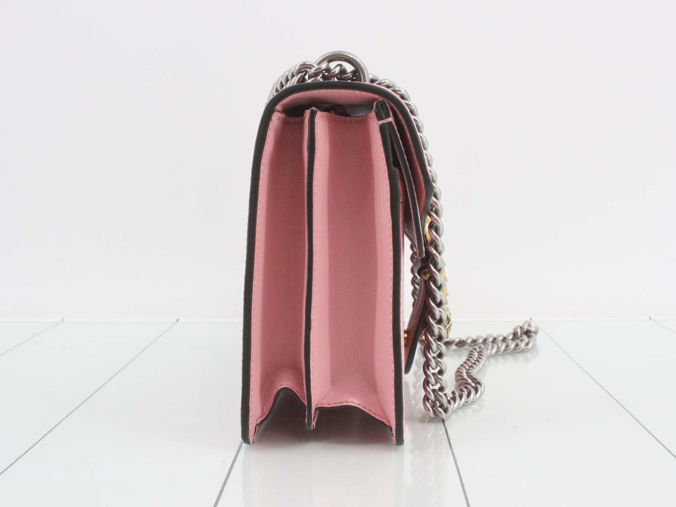 Chain shoulder bag, Dionysus, bicolor, red and pink — view 4