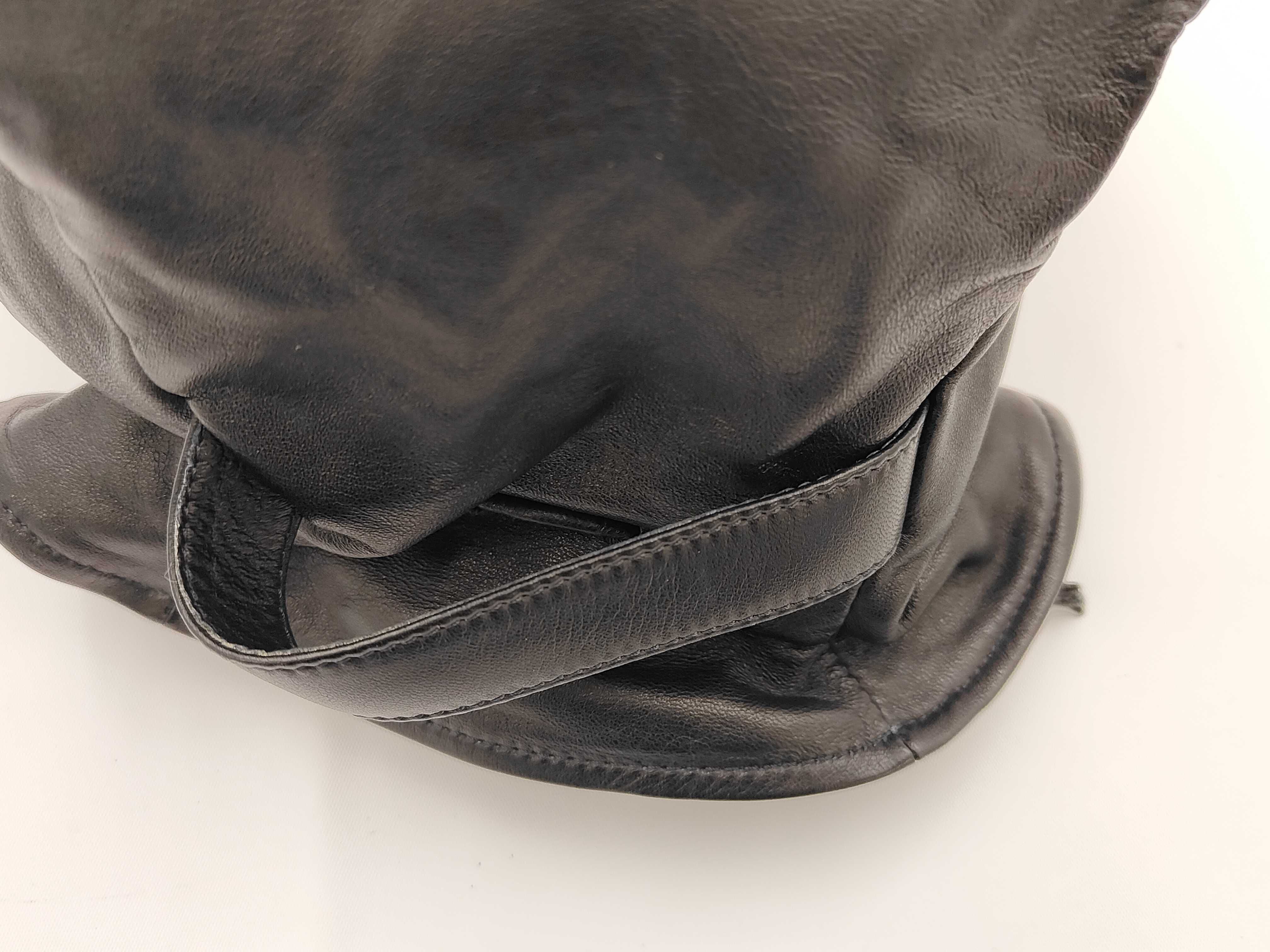 Lambskin Black Drawstring Bag — view 3
