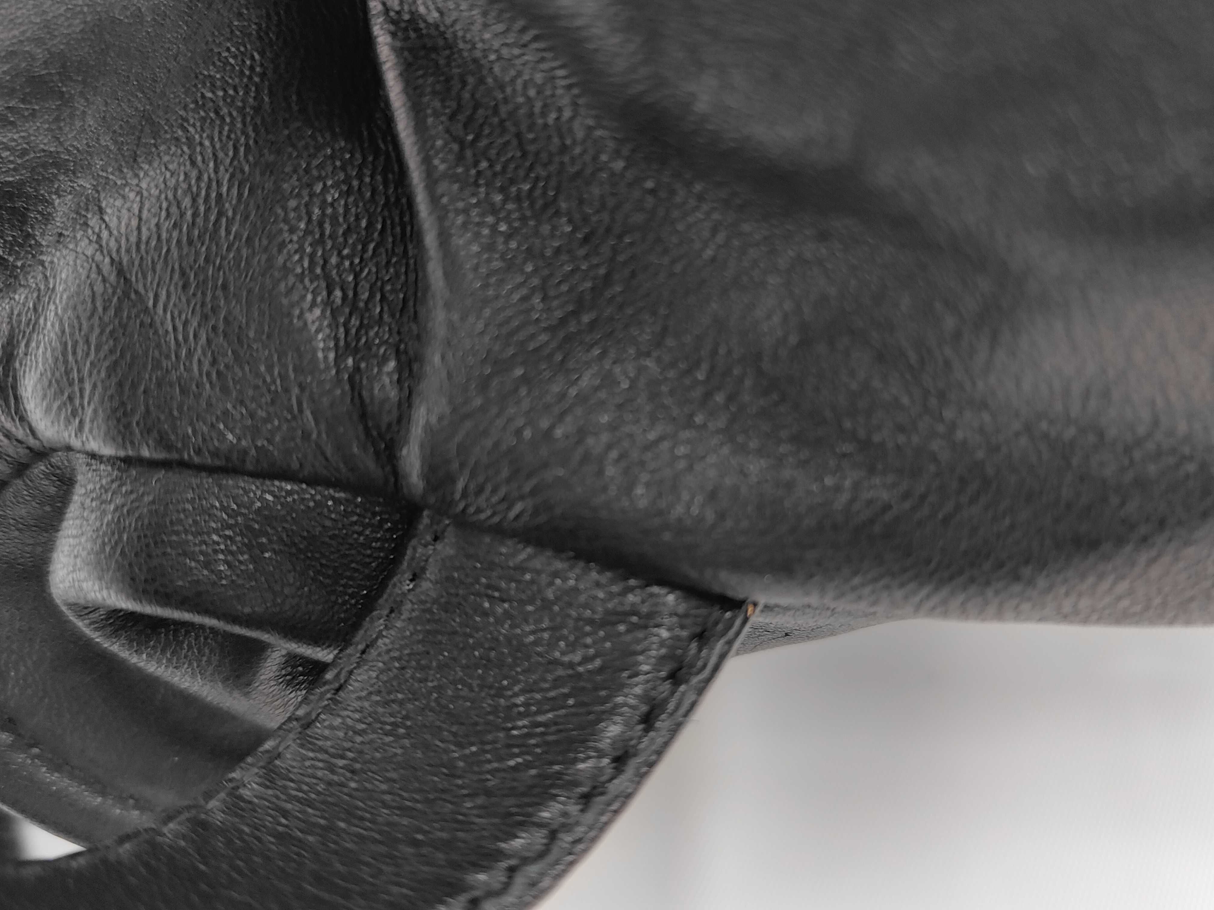 Lambskin Black Drawstring Bag — view 7