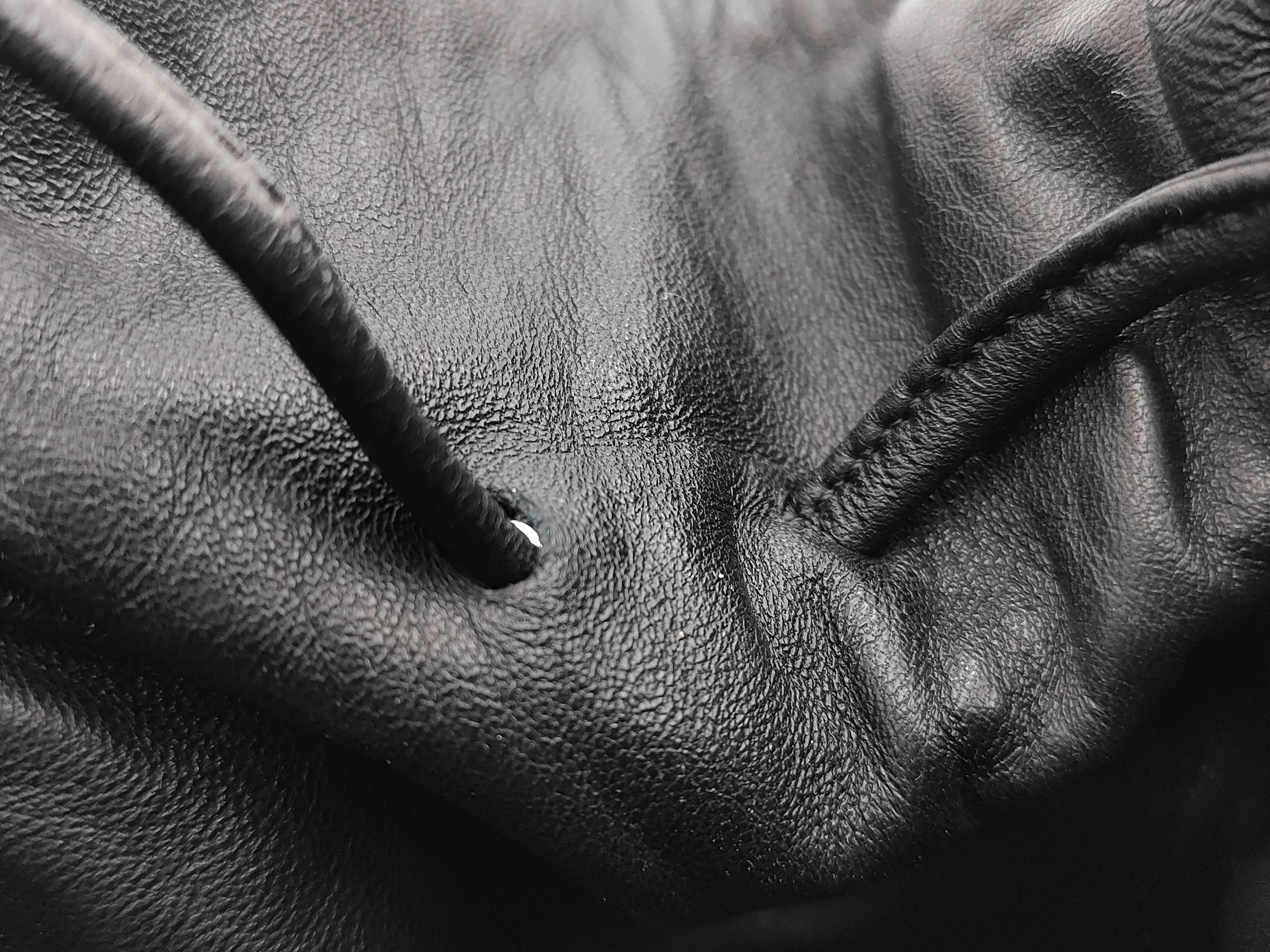 Lambskin Black Drawstring Bag — view 8