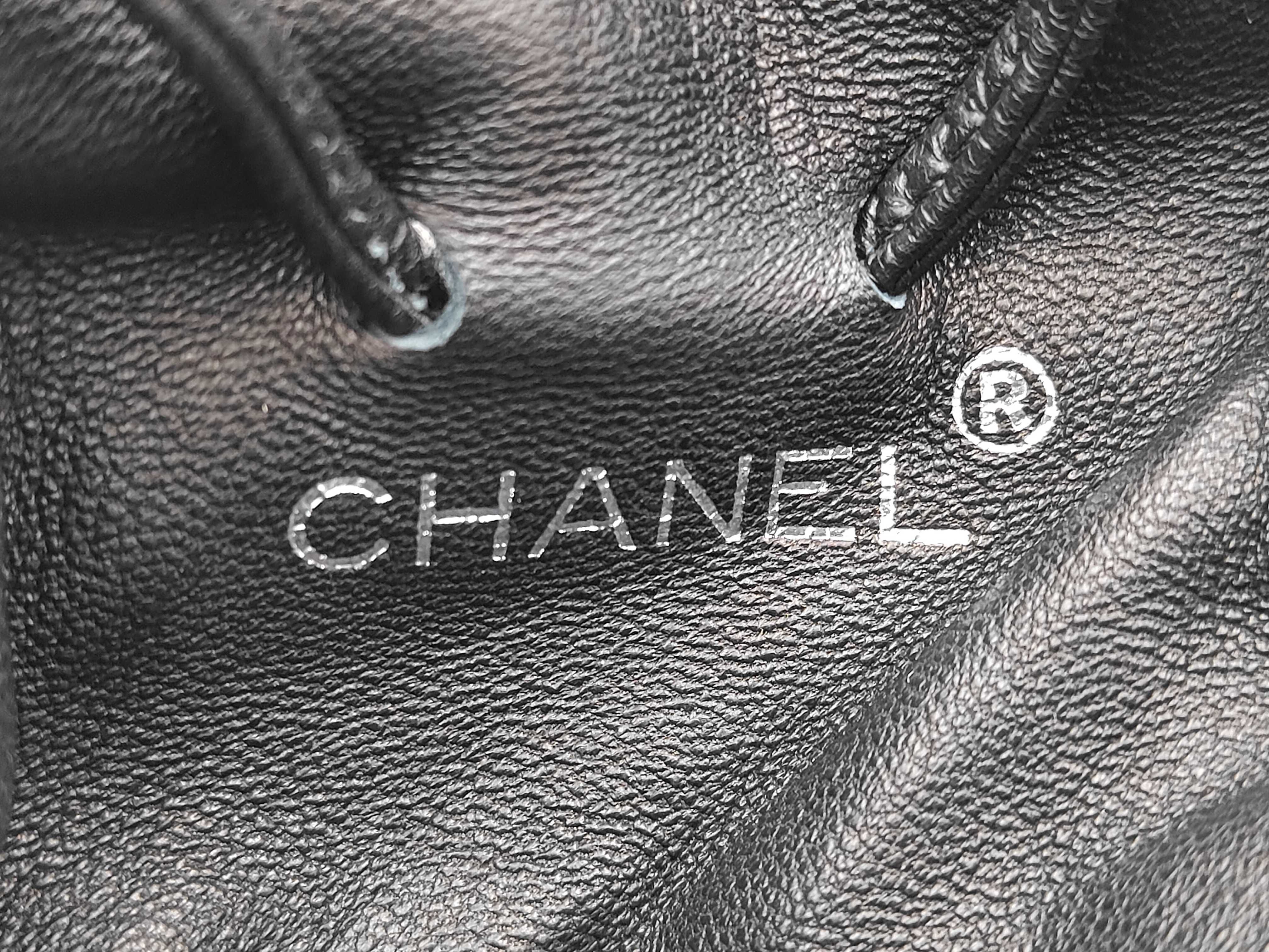 Lambskin Black Drawstring Bag — view 10