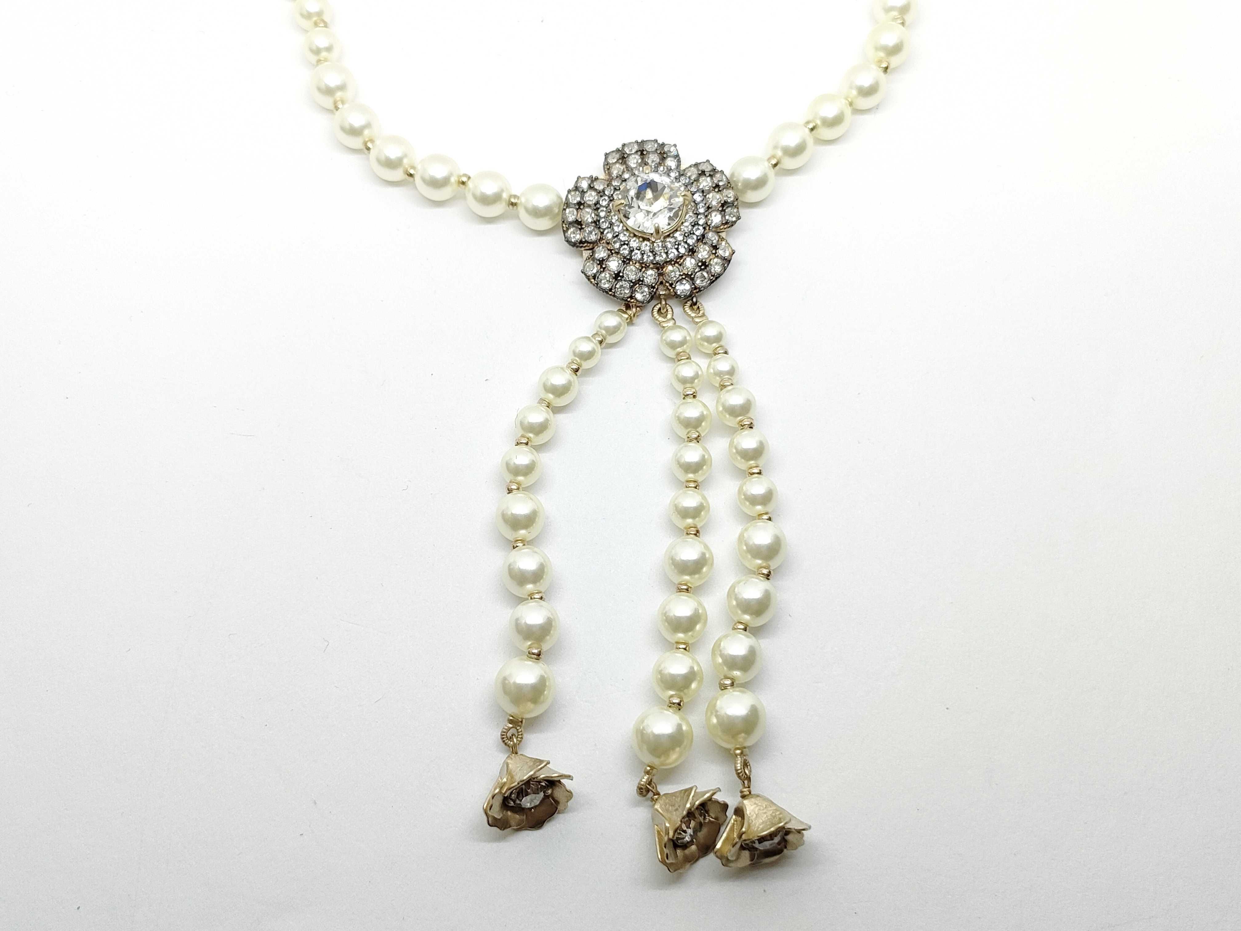 Resin Pearl Crystal Necklace 23.0g Necklace