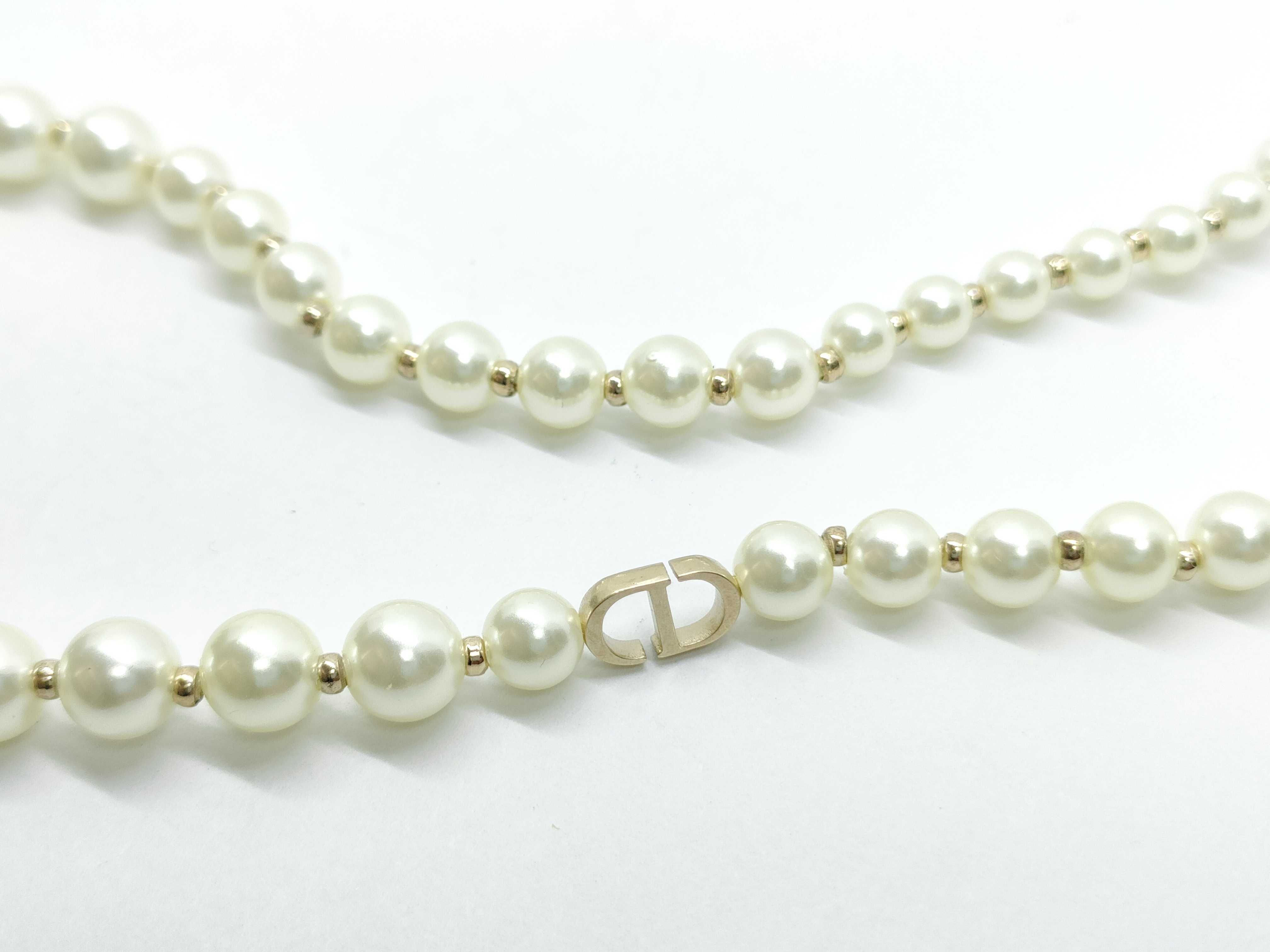 Resin Pearl Crystal Necklace 23.0g Necklace — view 7