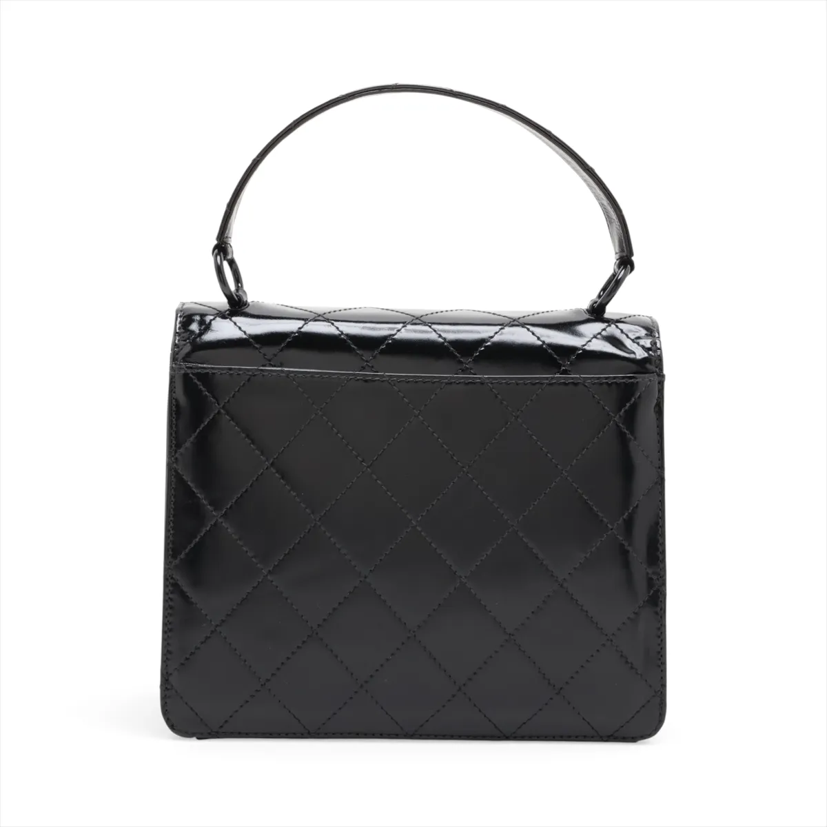 Wild Stitch Patent Leather Handbag, Black, Black Hardware, 5035451, Series 5 — view 2