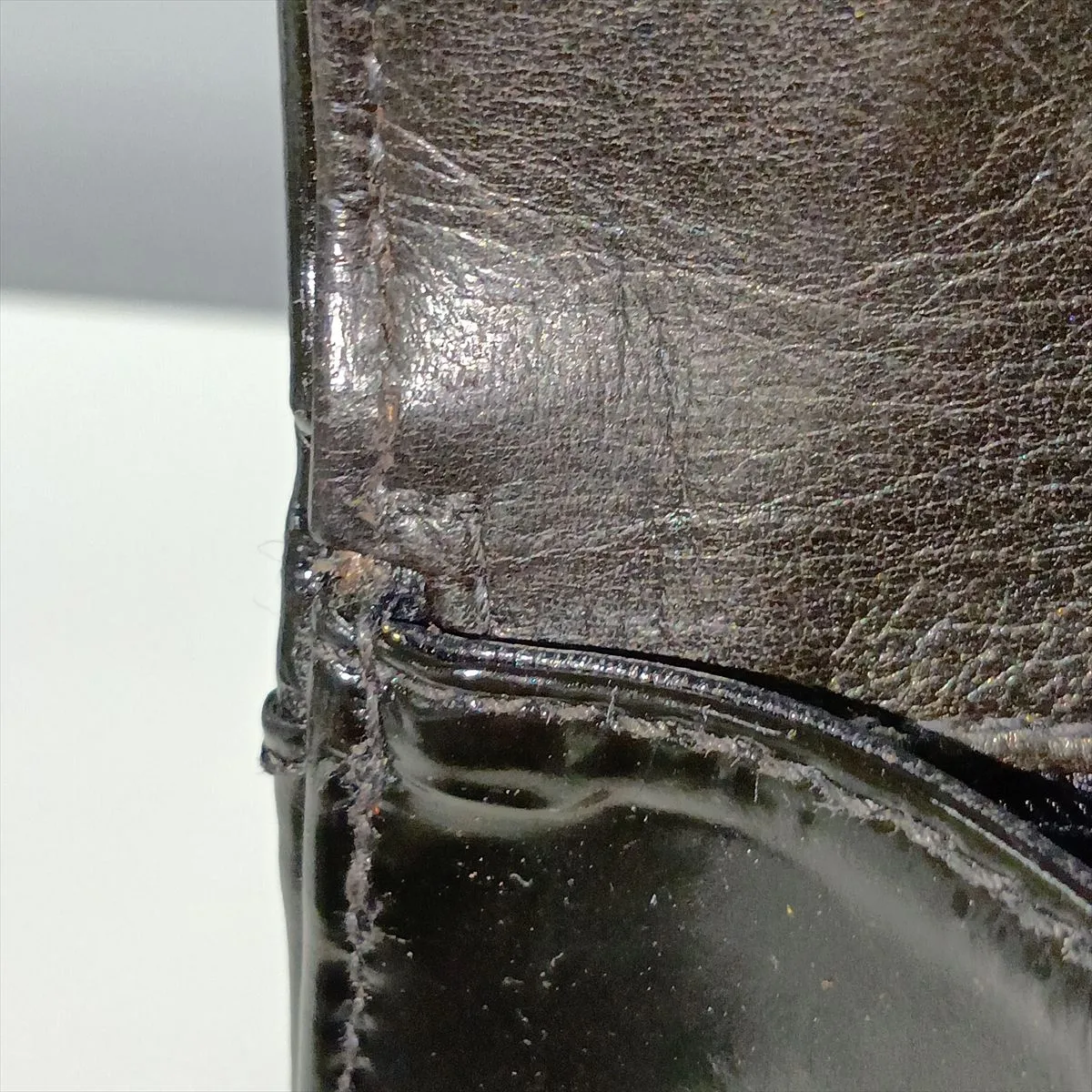 Wild Stitch Patent Leather Handbag, Black, Black Hardware, 5035451, Series 5 — view 15