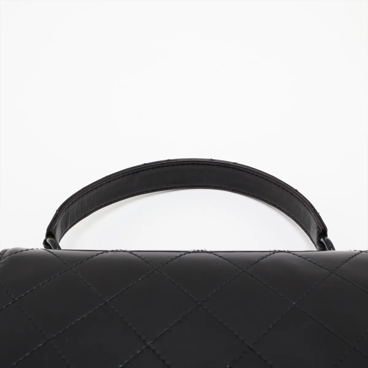 Wild Stitch Patent Leather Handbag, Black, Black Hardware, 5035451, Series 5 — view 6