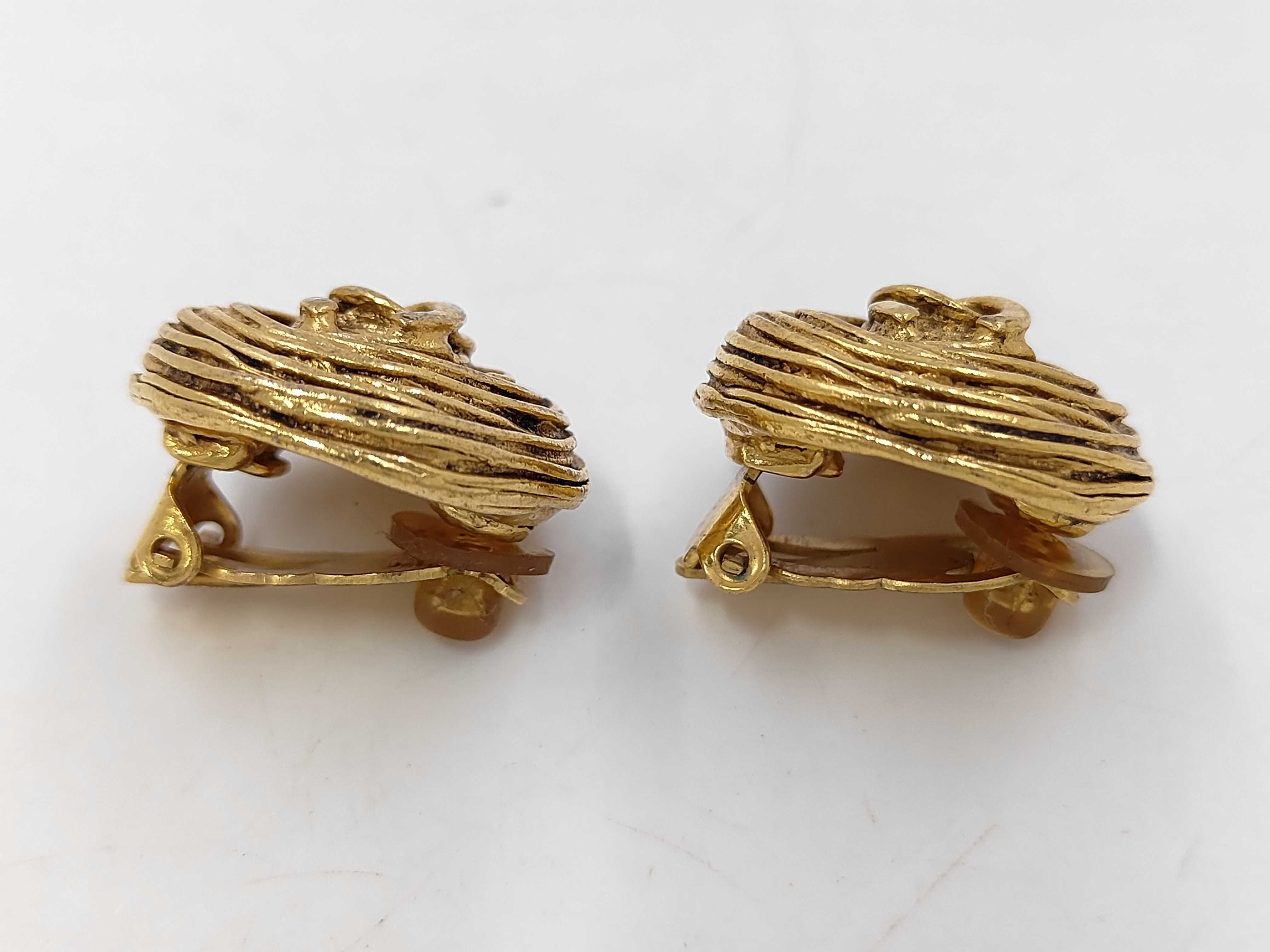 94A Earrings, Coco Mark Circle GP Gold Earrings — view 3
