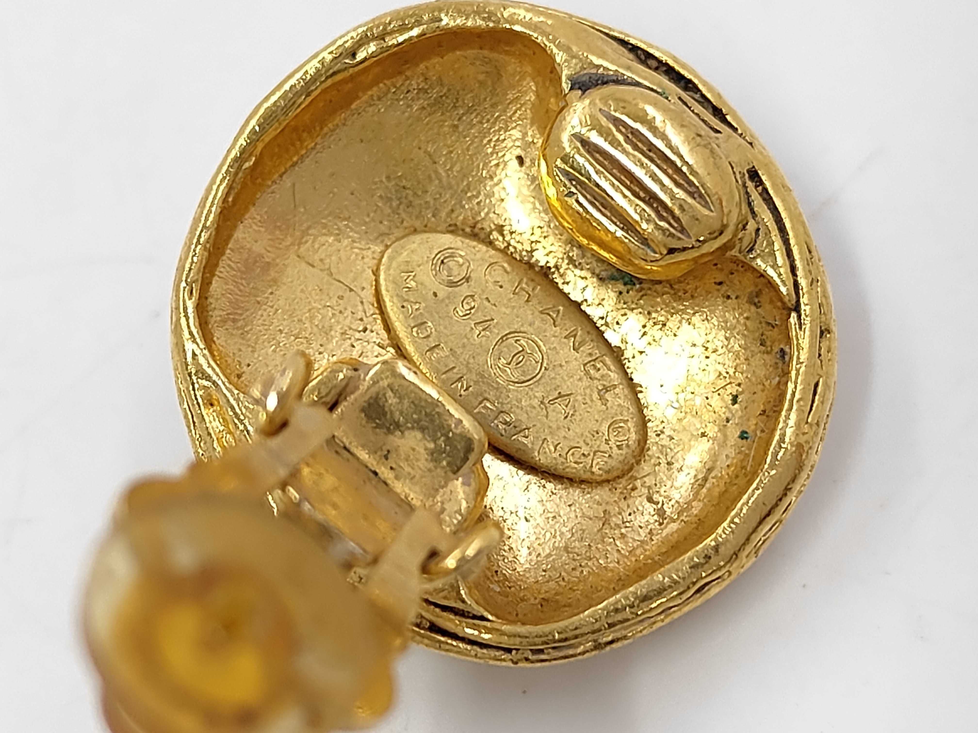 94A Earrings, Coco Mark Circle GP Gold Earrings — view 5