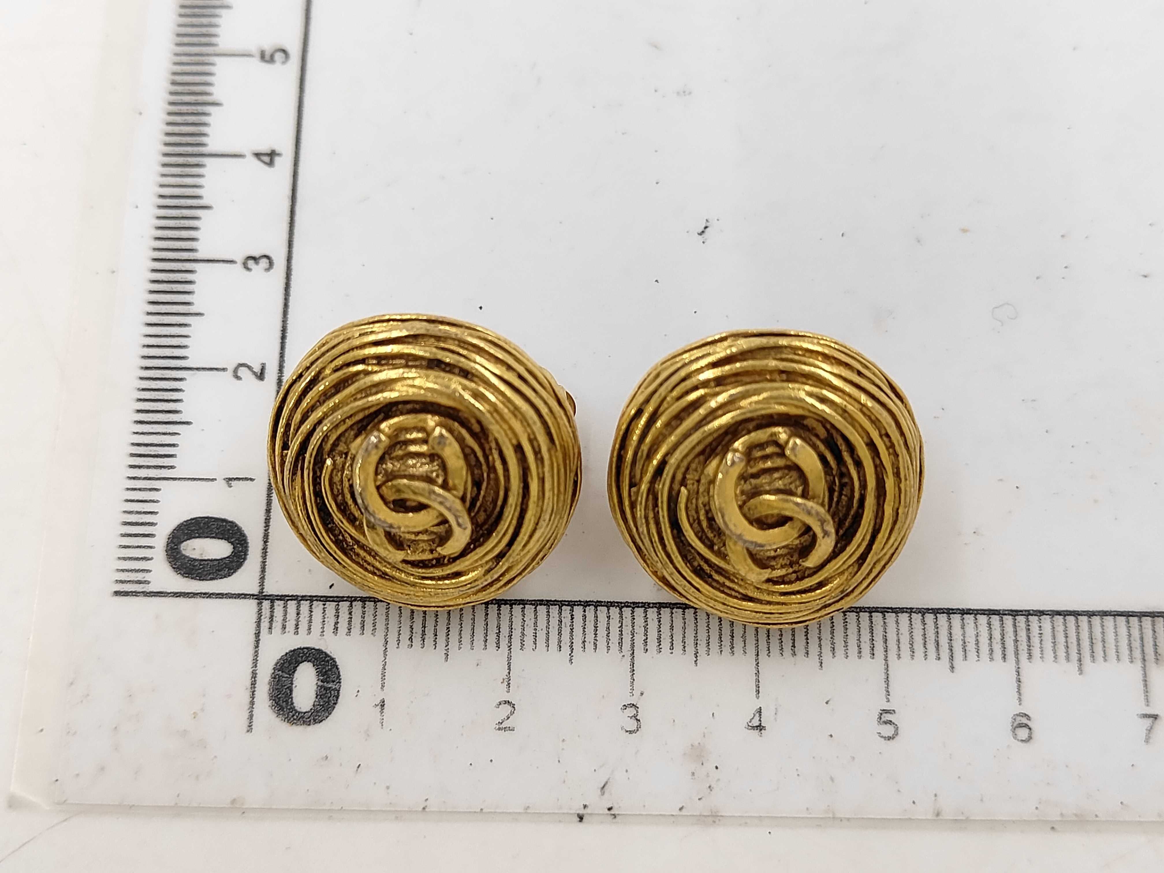 94A Earrings, Coco Mark Circle GP Gold Earrings — view 6