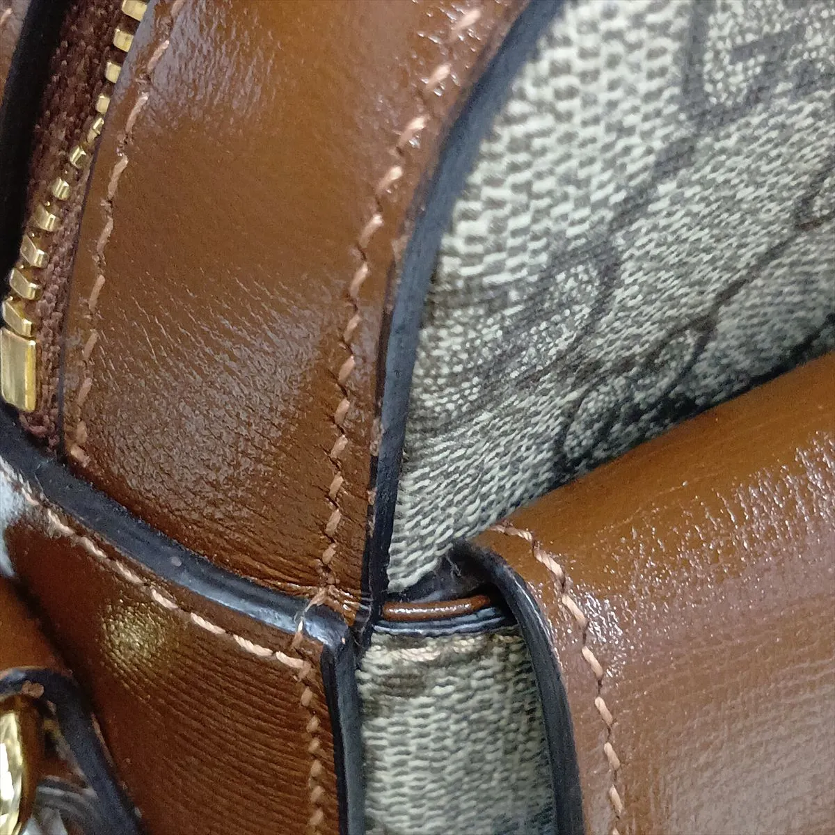 GG Supreme Horsebit 645454 PVC x Leather Shoulder Bag Brown — view 11