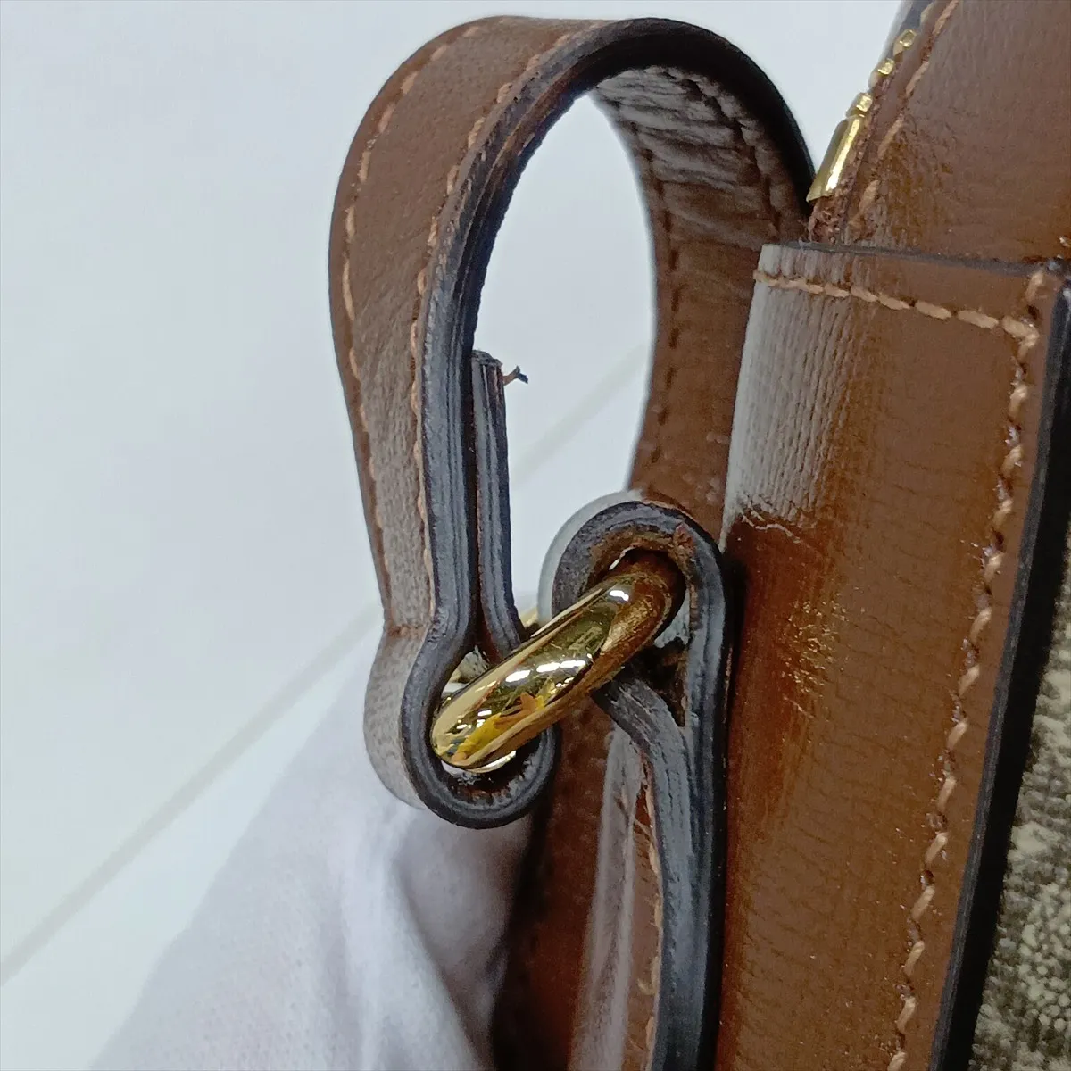 GG Supreme Horsebit 645454 PVC x Leather Shoulder Bag Brown — view 12