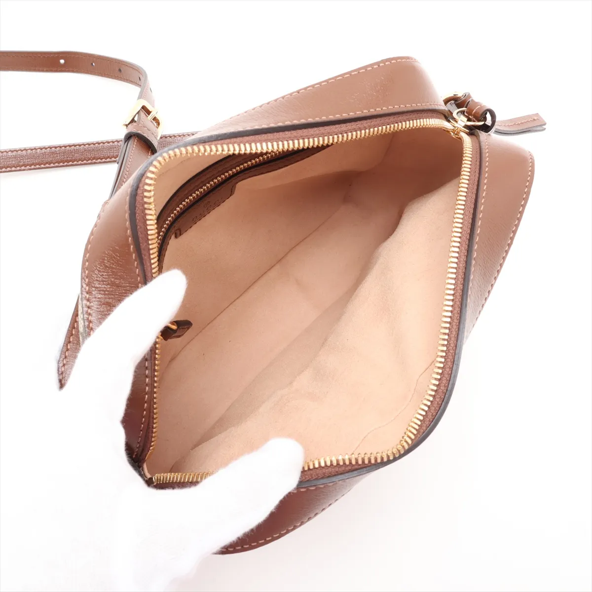 GG Supreme Horsebit 645454 PVC x Leather Shoulder Bag Brown — view 6