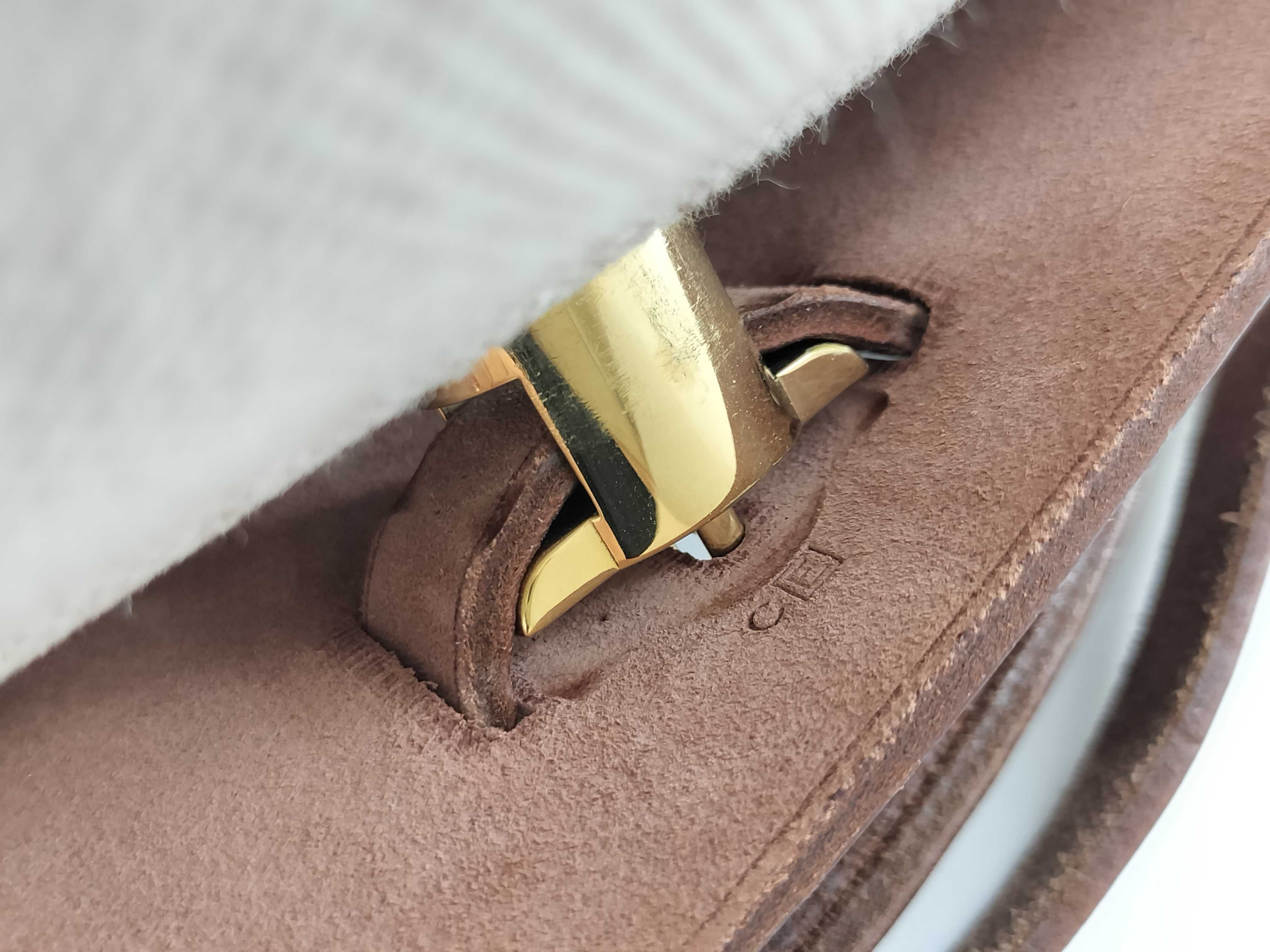 Herbag Canvas x Leather Herbag Brown Gold Hardware ?E Handbag — view 11