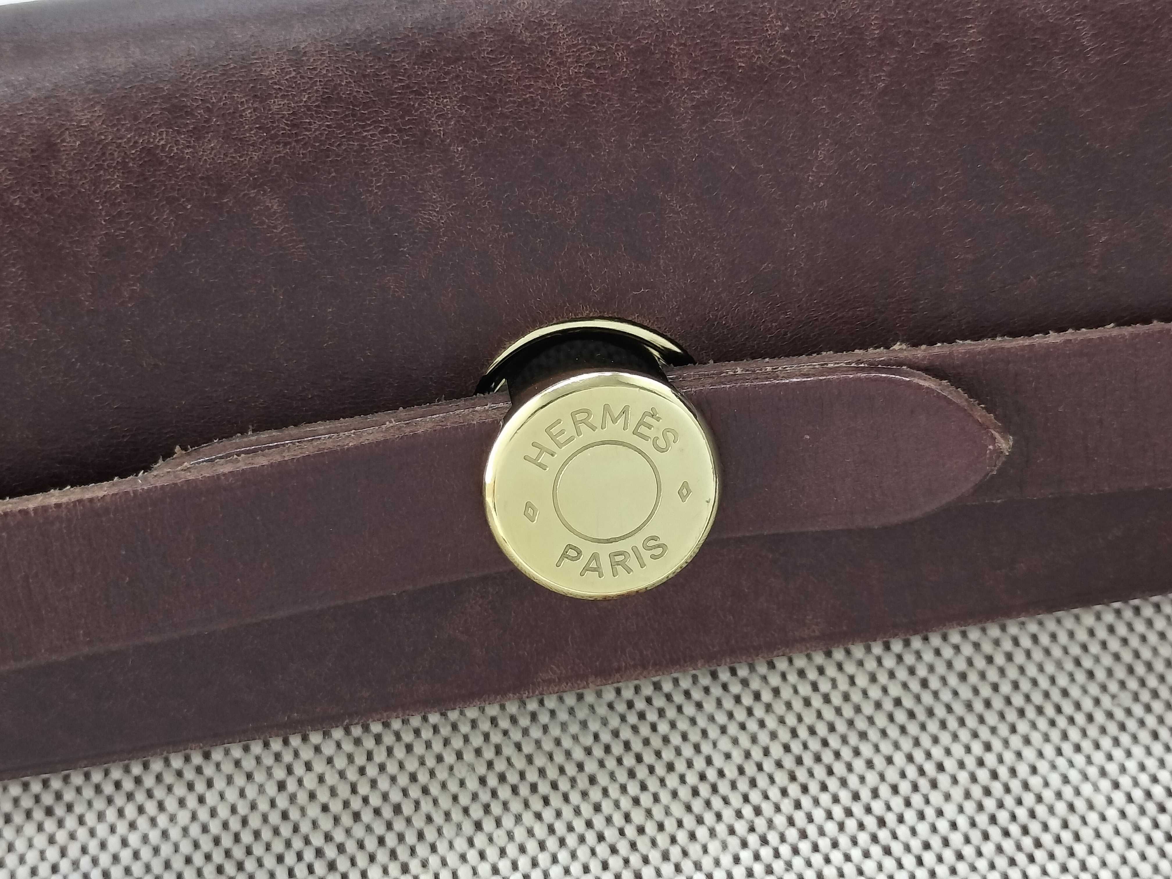 Herbag Canvas x Leather Herbag Brown Gold Hardware ?E Handbag — view 5