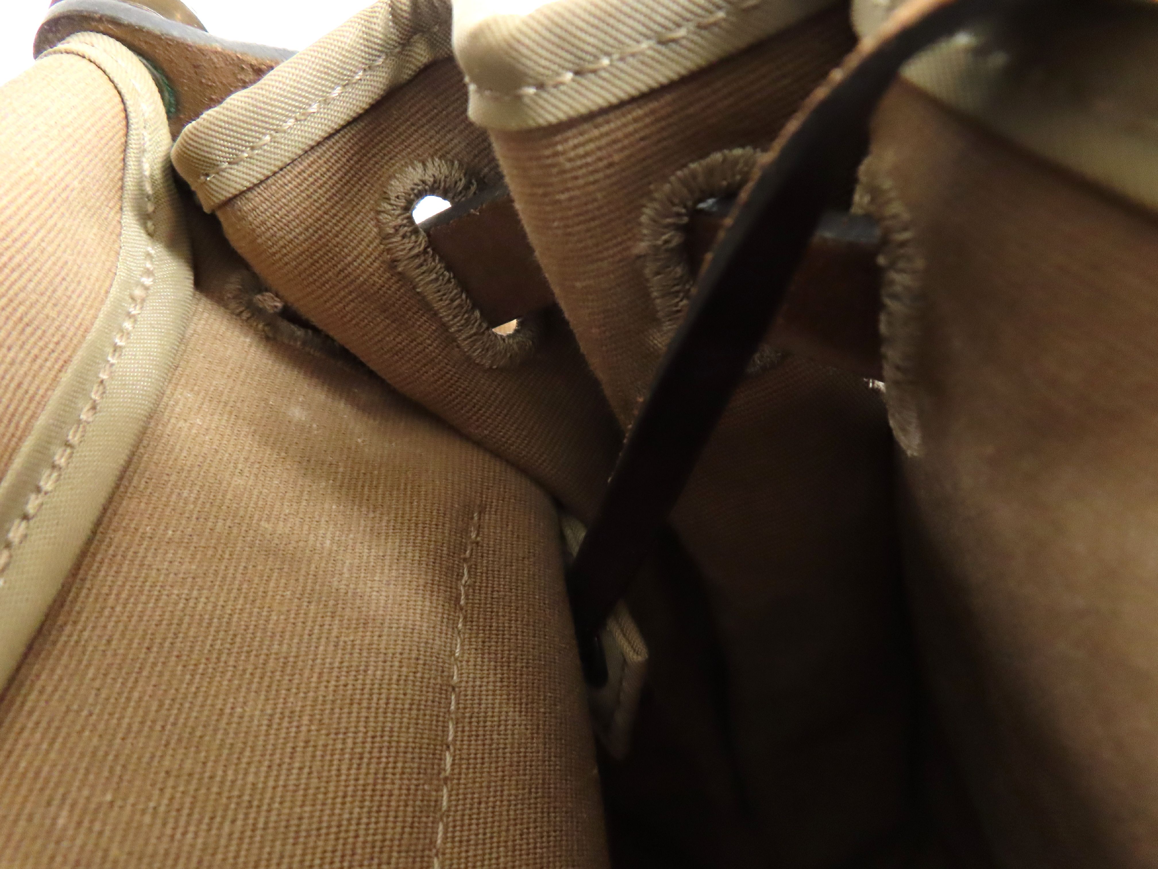 Herbag VN - Herbag Zip PM Toile Officier x Vache Hunter Brown Silver Hardware P Handbag — view 10