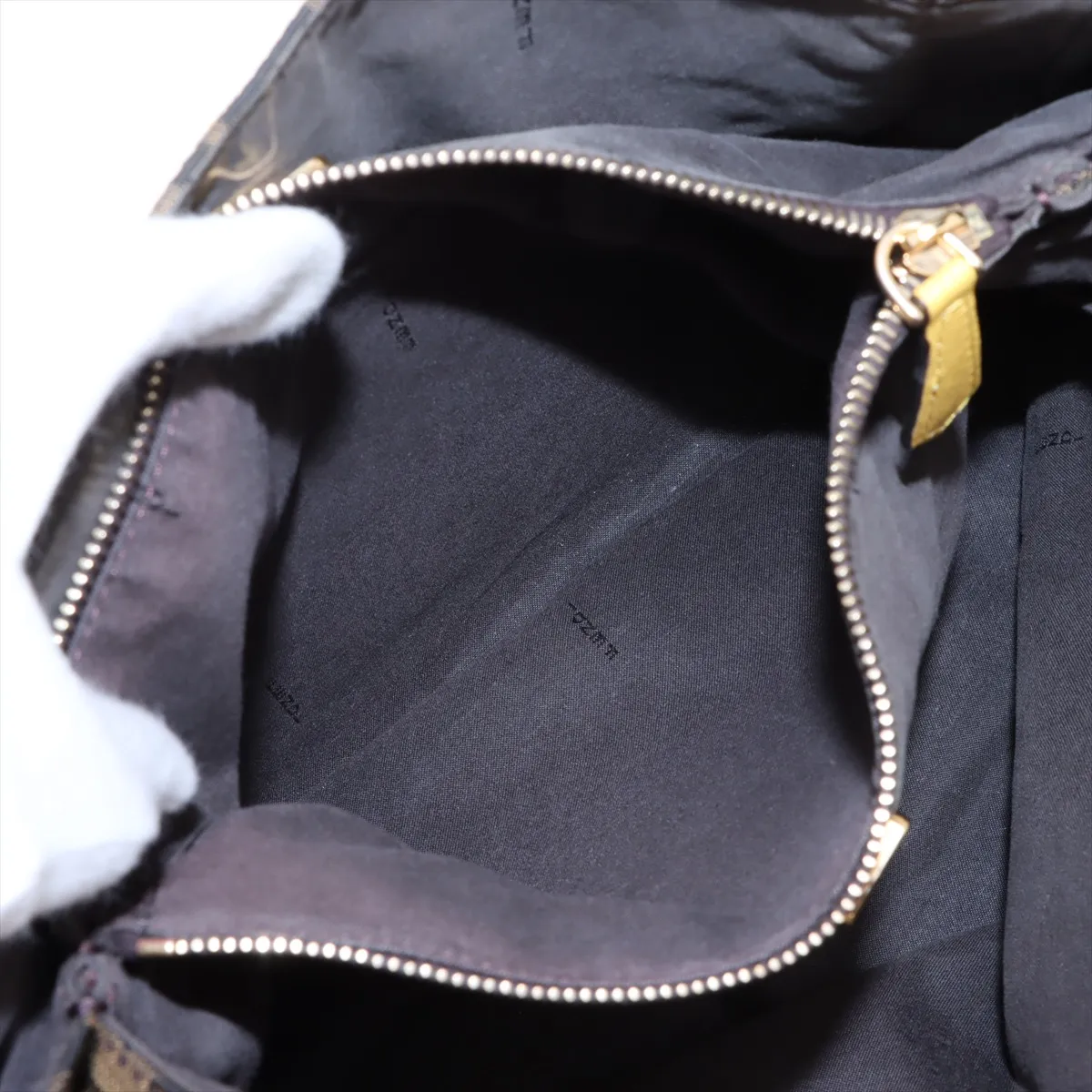 Zucca canvas x leather tote bag brown x yellow 8BR717 — view 8
