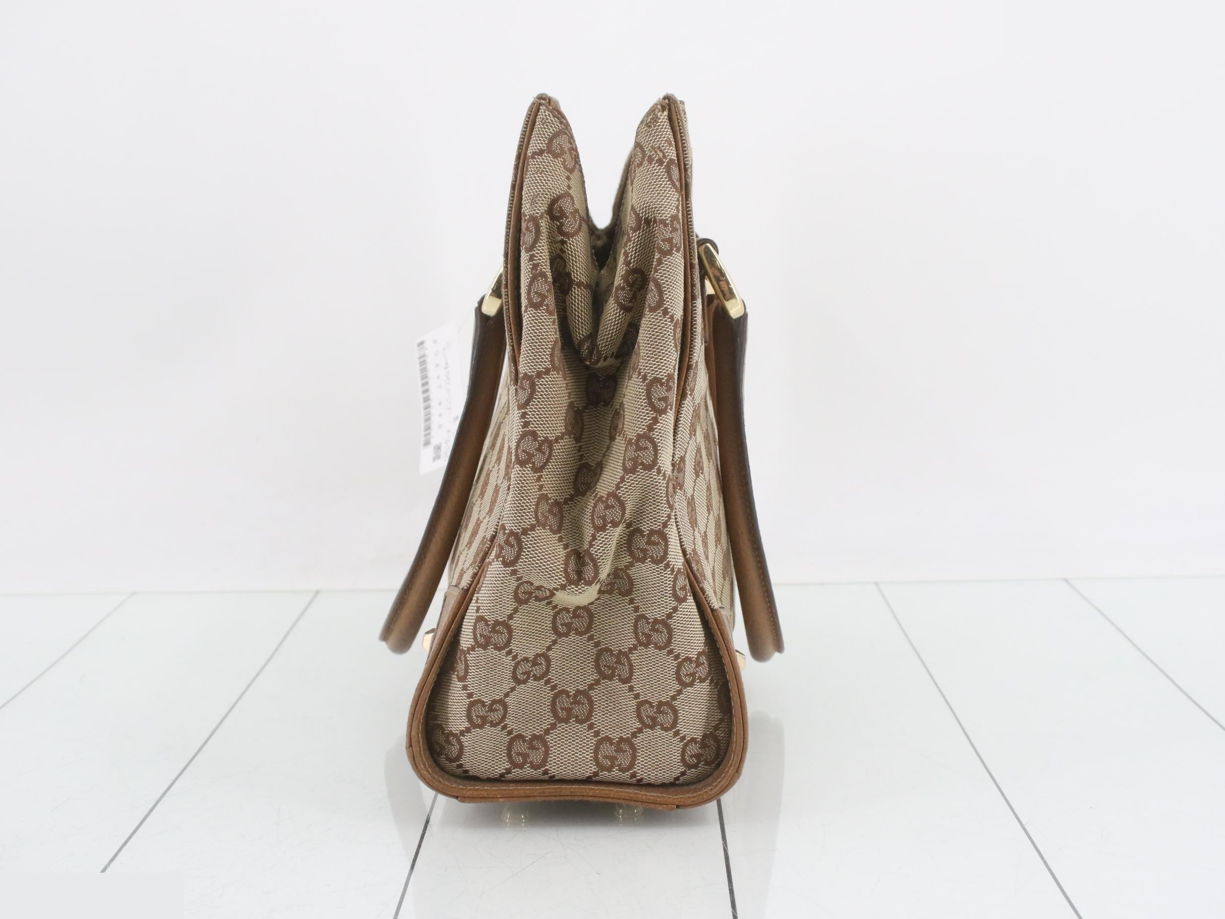 GG canvas handbag, beige/brown — view 3