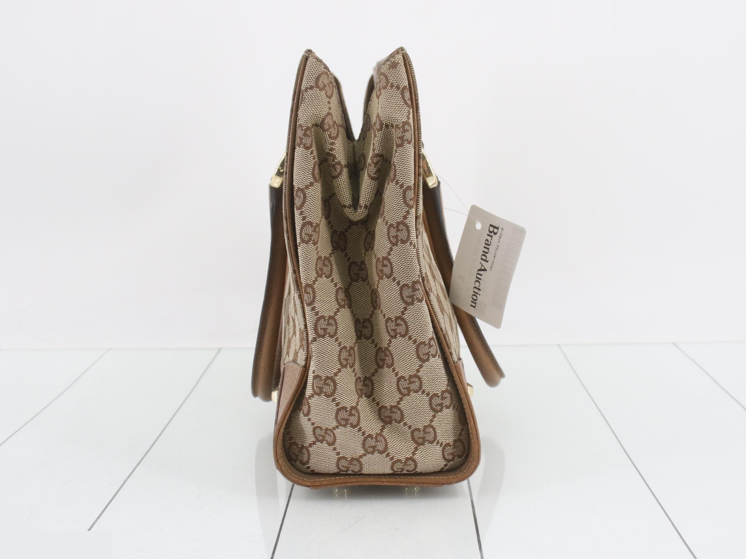 GG canvas handbag, beige/brown — view 4
