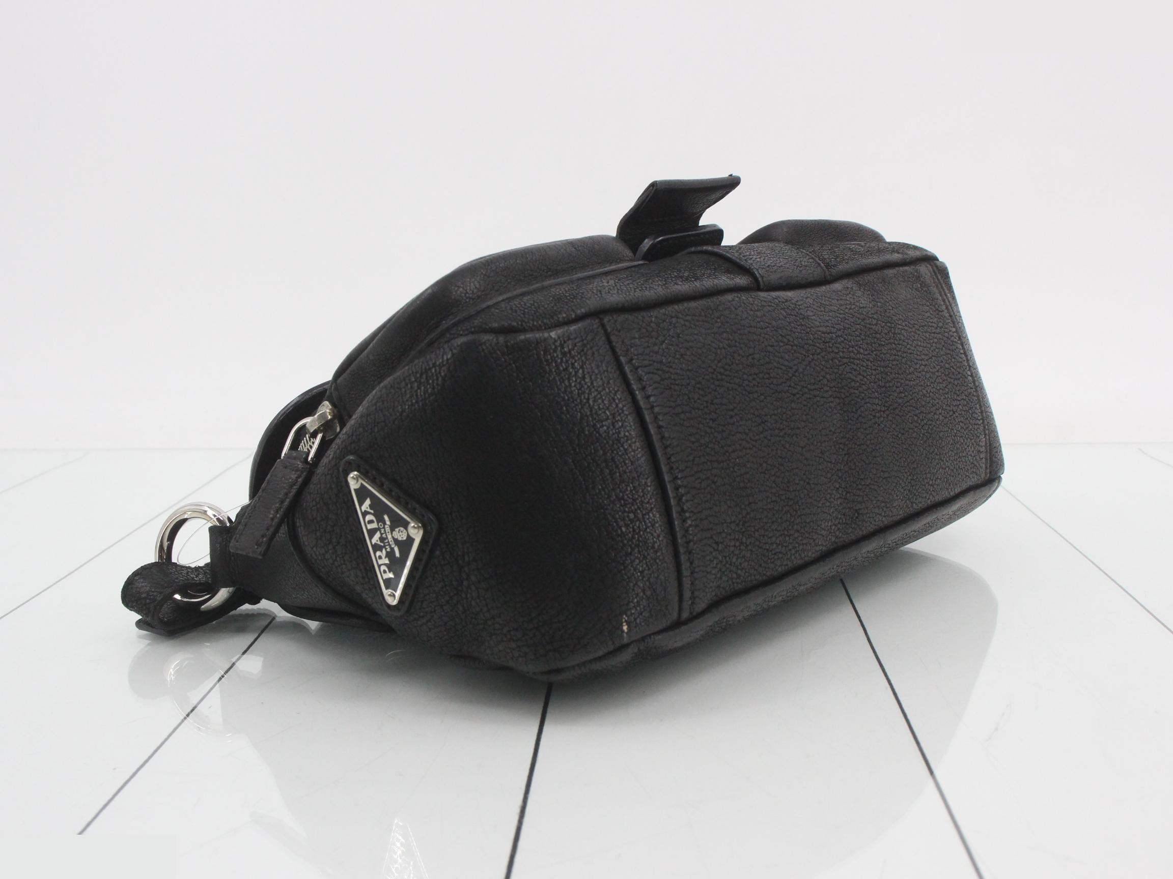 All-leather Y2K shoulder bag, black — view 5