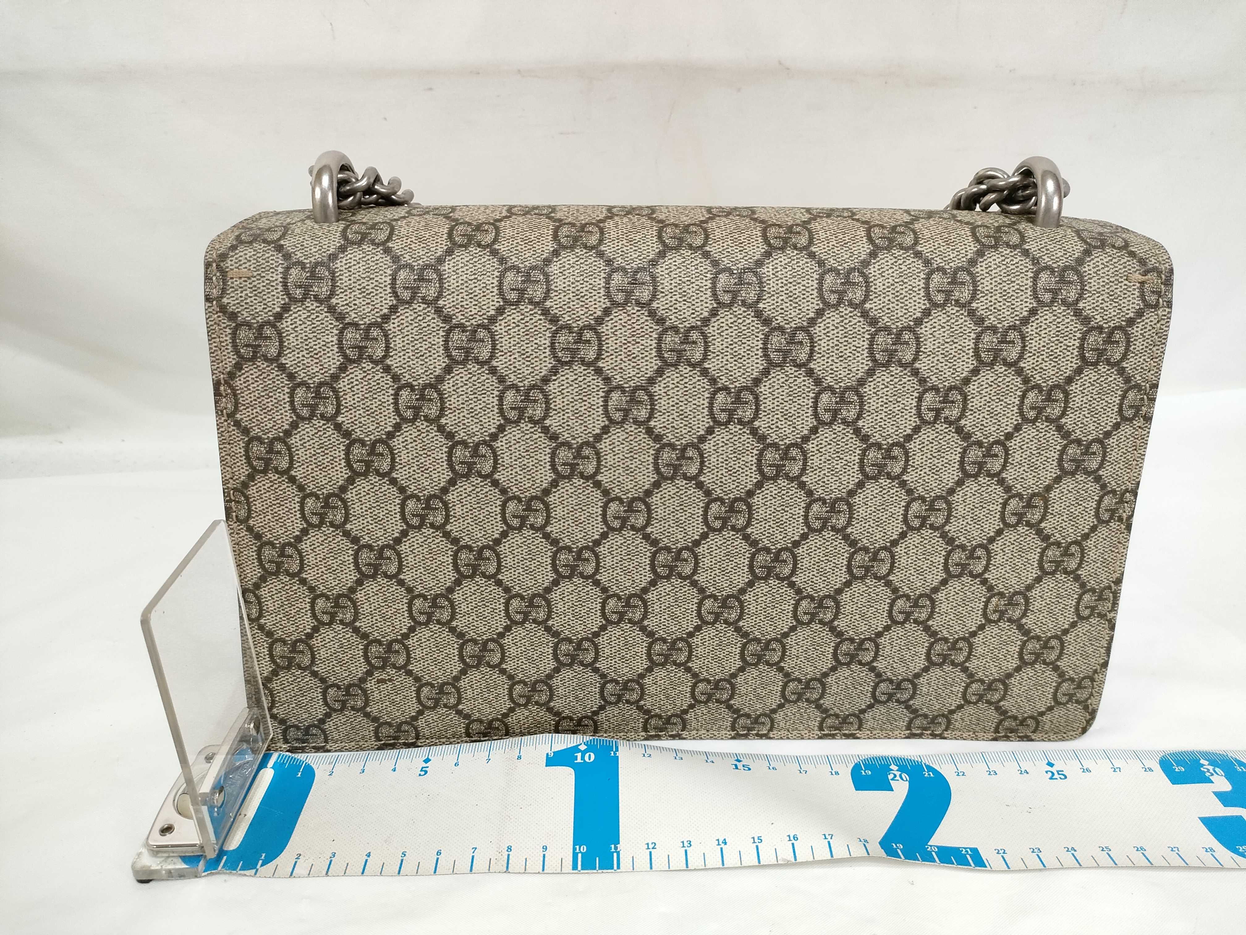 GG Supreme Dionysus PVC x Suede Chain Shoulder Bag, Beige, 400249 (Shoulder Bag) — view 2