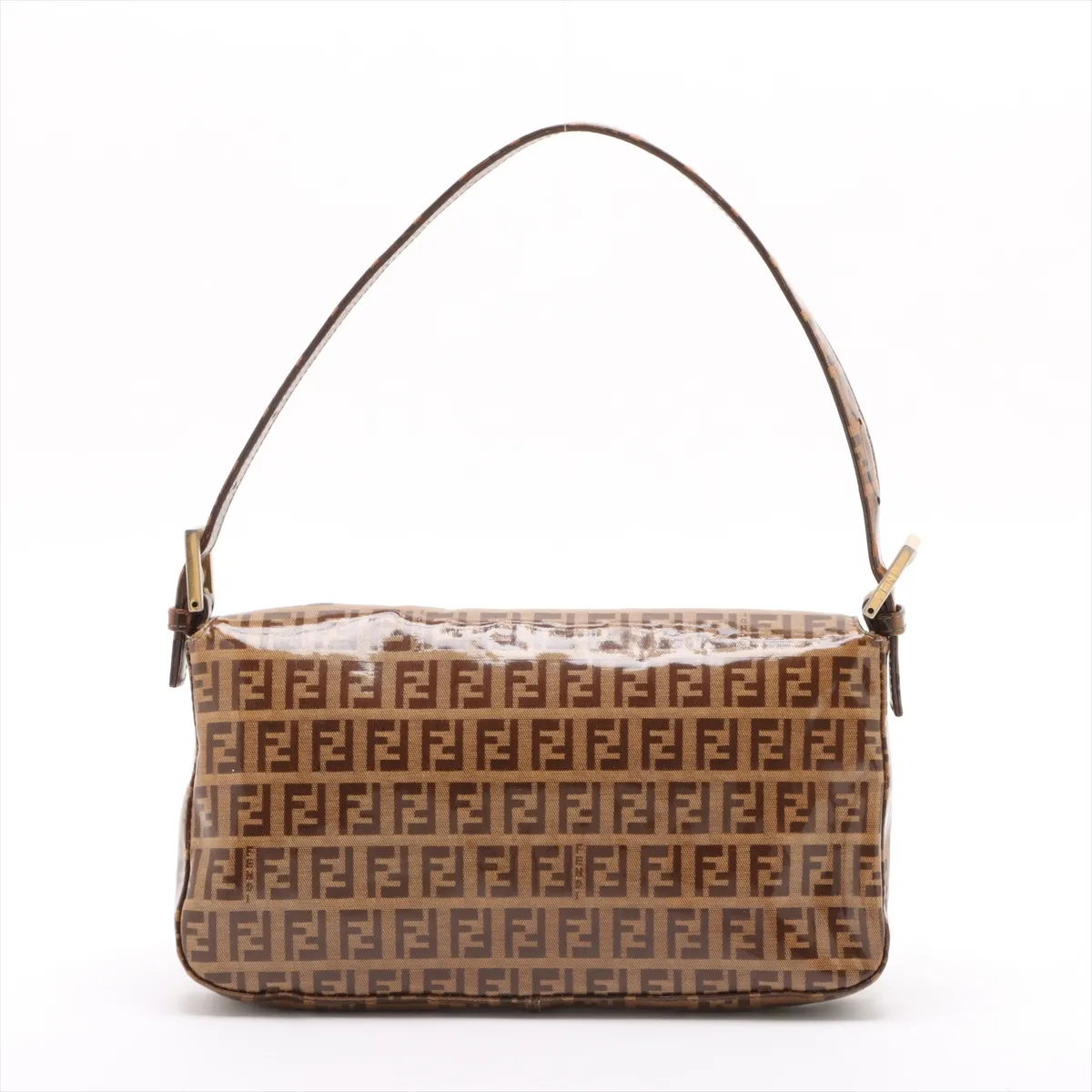 Zucchino Mamma Bucket Vinyl Shoulder Bag Brown — view 2